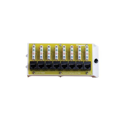 PAS AC1068, 8-Port Cat6 Network Interface Module