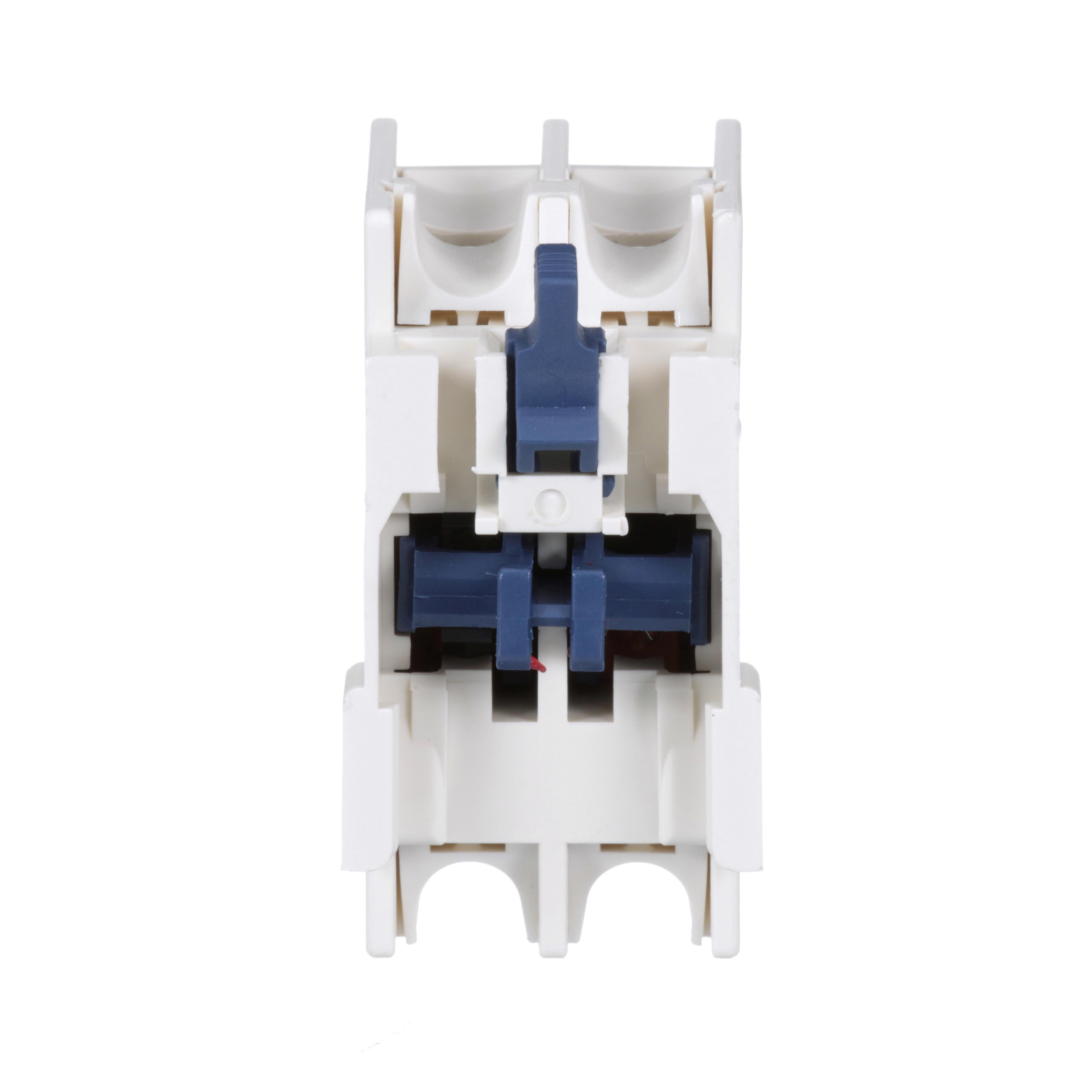 Picture of LADN11 - TeSys Deca, auxiliary contact block, 1 NO and 1 NC, top mount, screw clamp terminals, for LC1D09 to LC1D150 contactors