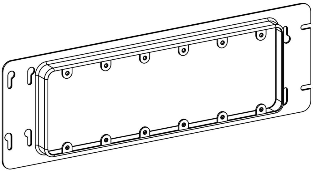 SR-6 - RAISED 3/4", 6-GANG SWITCH BOX DEVICE RING