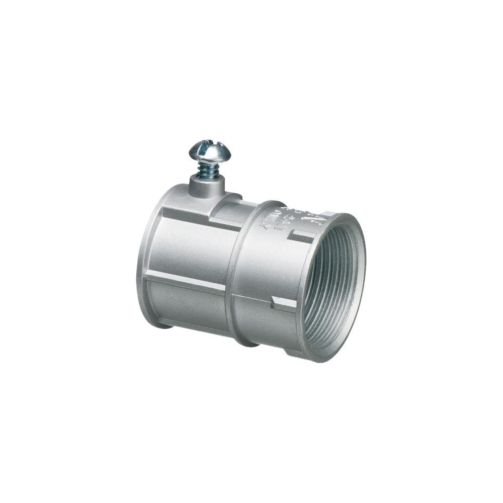 Picture of 2411 - 3/4" EMT to 3/4" female threaded. Zinc combination coupling. set-screw EMT to RIGID
