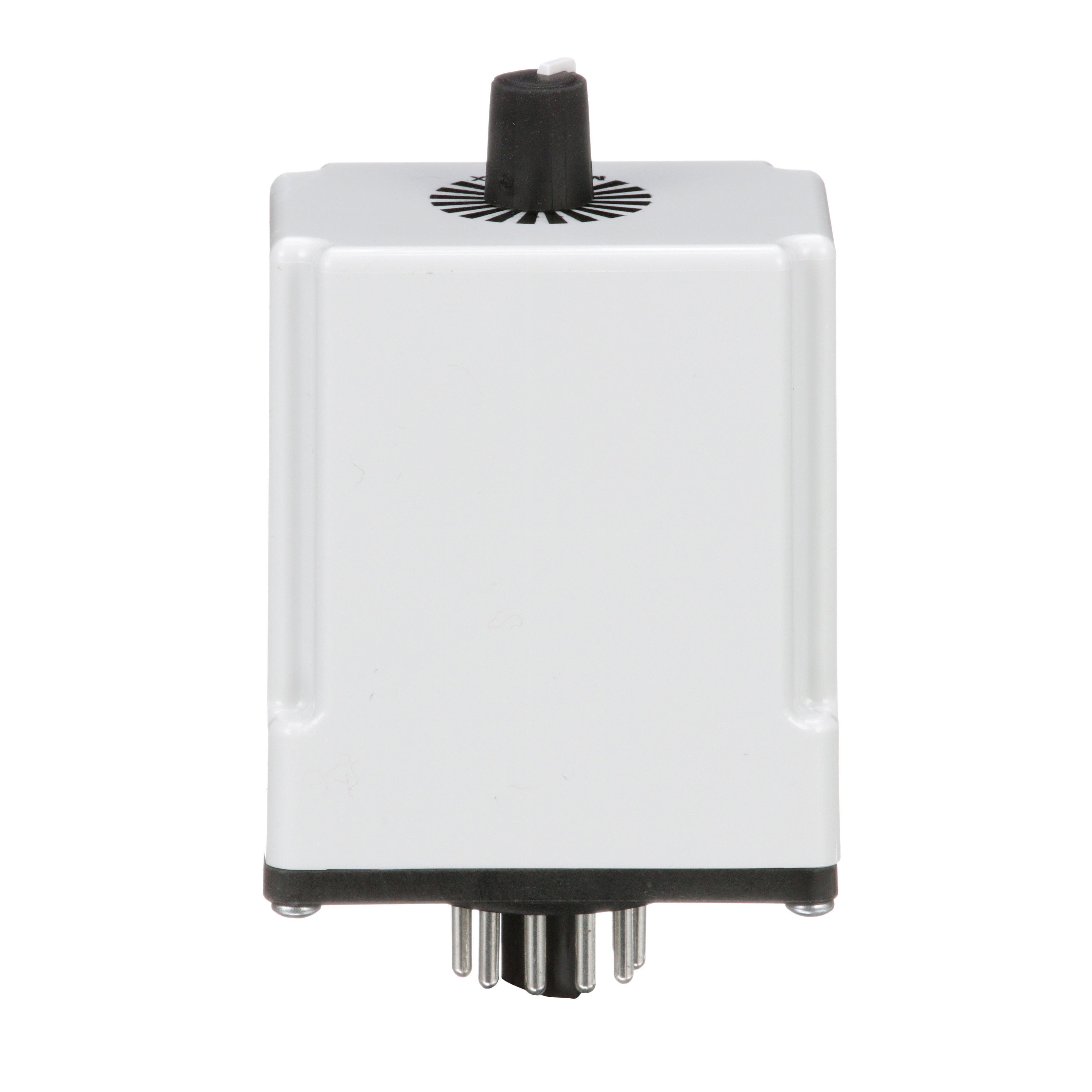 Picture of 9050JCK25V20 - Timing Relay, Type JCK, plug In, off delay, adjustable time, 1.8 to 180 seconds, 10A, 240 VAC, 120 VAC/110 VDC