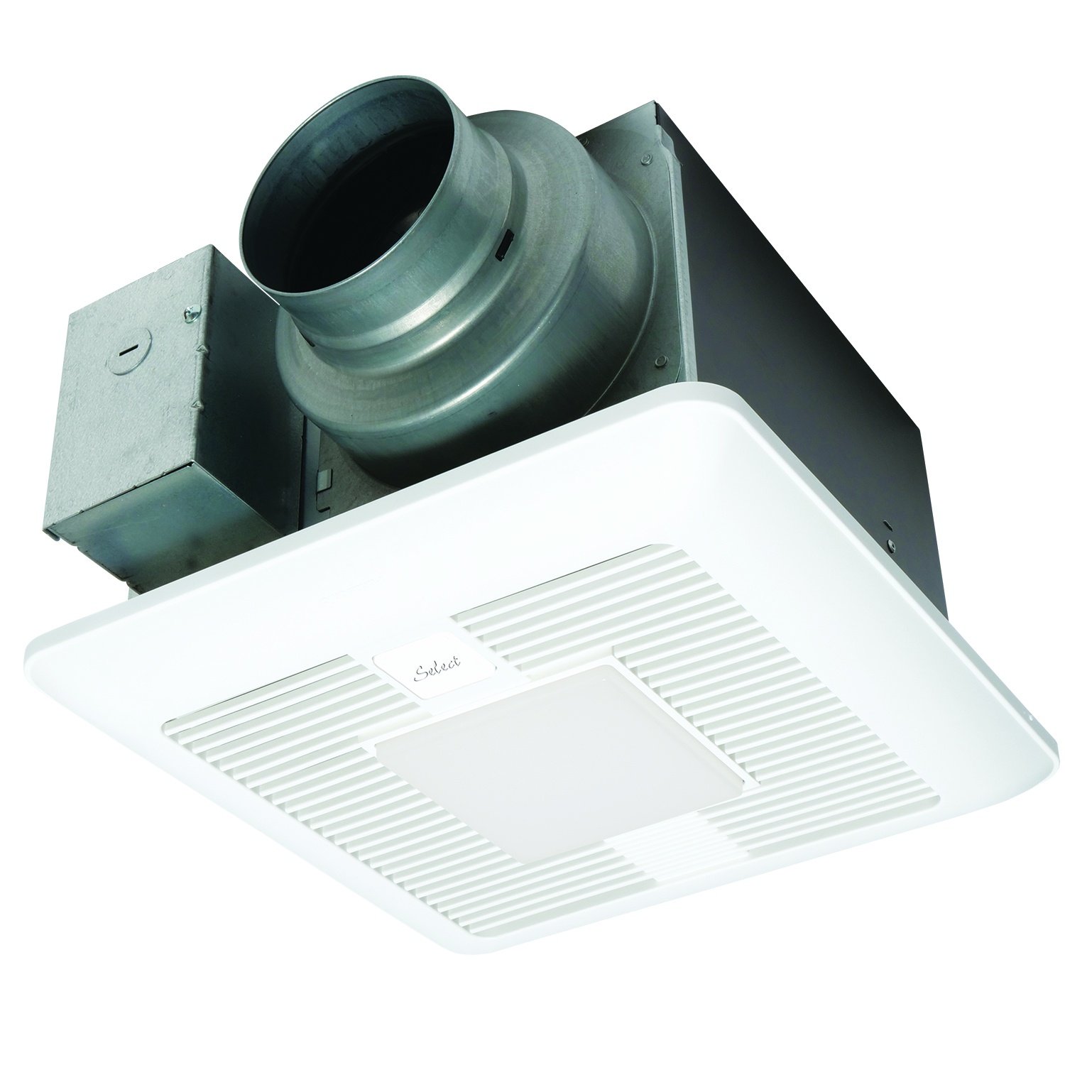 FV-0511VKL2 - WhisperGreenSelect Customizable Multi-Speed Ventilation Fan/Light Combination (50-80-110 CFM), extremely Quiet, Long Lasting, Easy to Install, 4" or 6" opening, White E6" opening, Code Compliant, Energy Star Certified, White