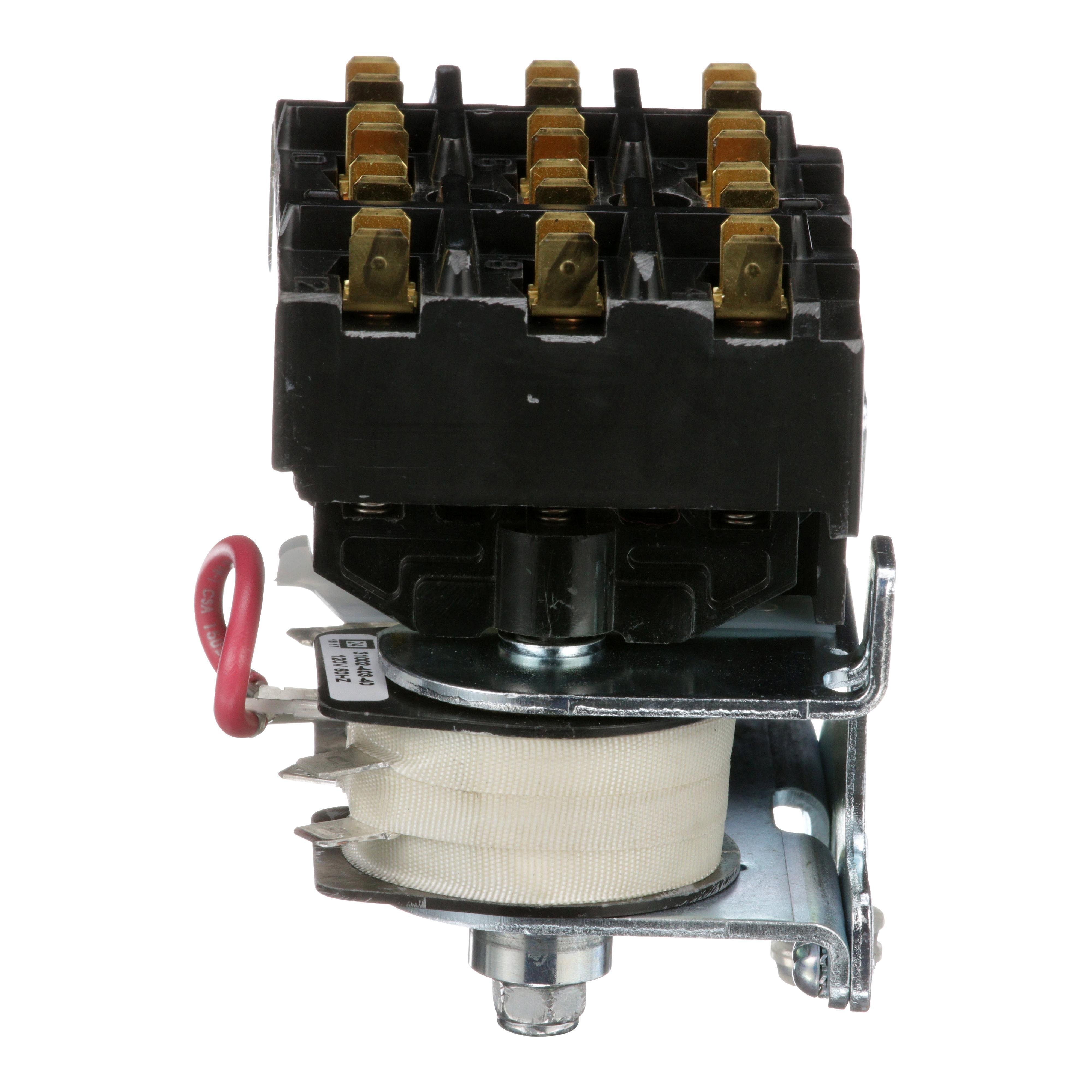 Picture of 8965RO10V02 - Contactor, 8965RO, hoist, reversing, 3hp at 480VAC, 3 phase, 120VAC coil, quick connect terminals. open style