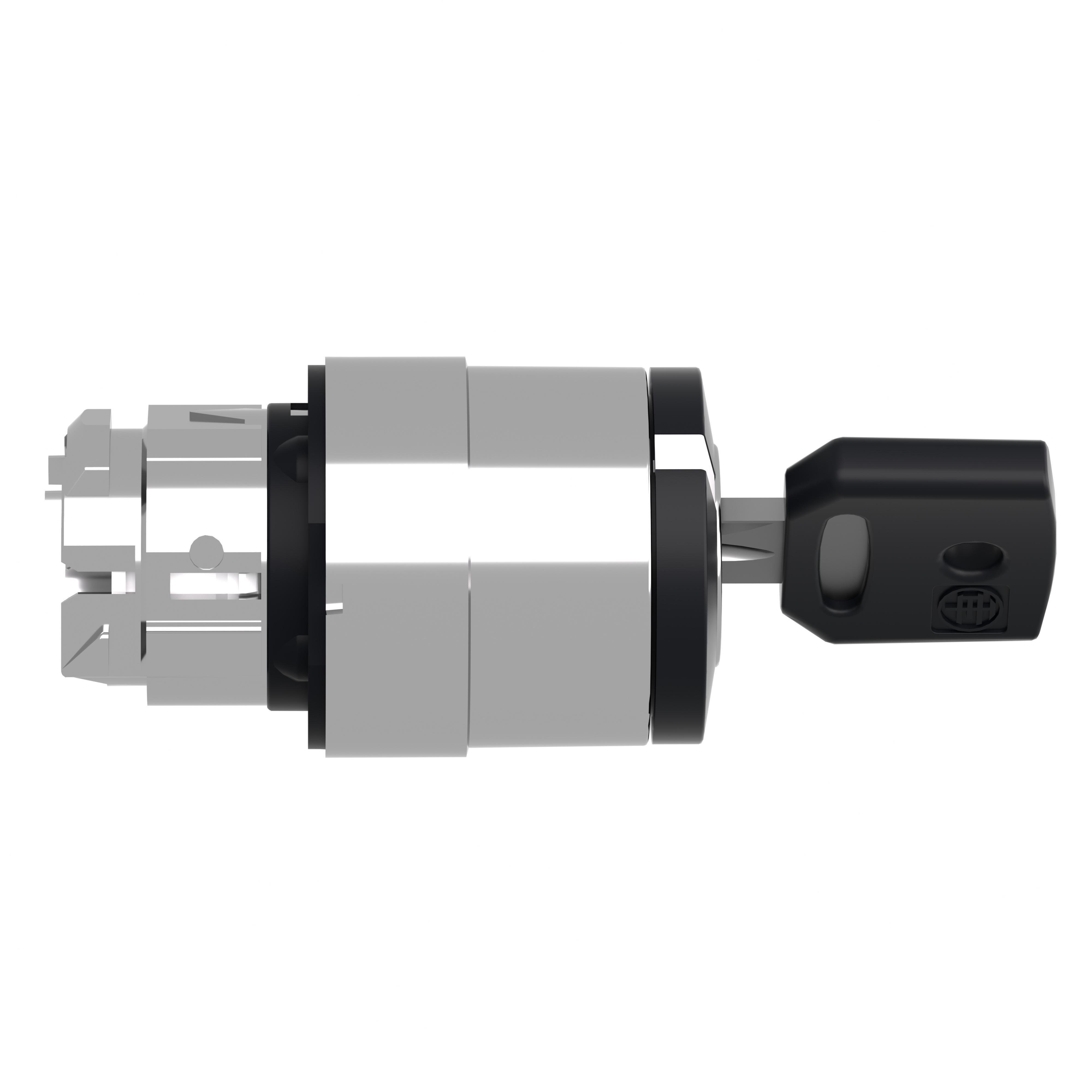 Picture of ZB4BG212 - Head for key selector switch, Harmony XB4, metal, black, 22mm, key 421E, 2 positions, stay put