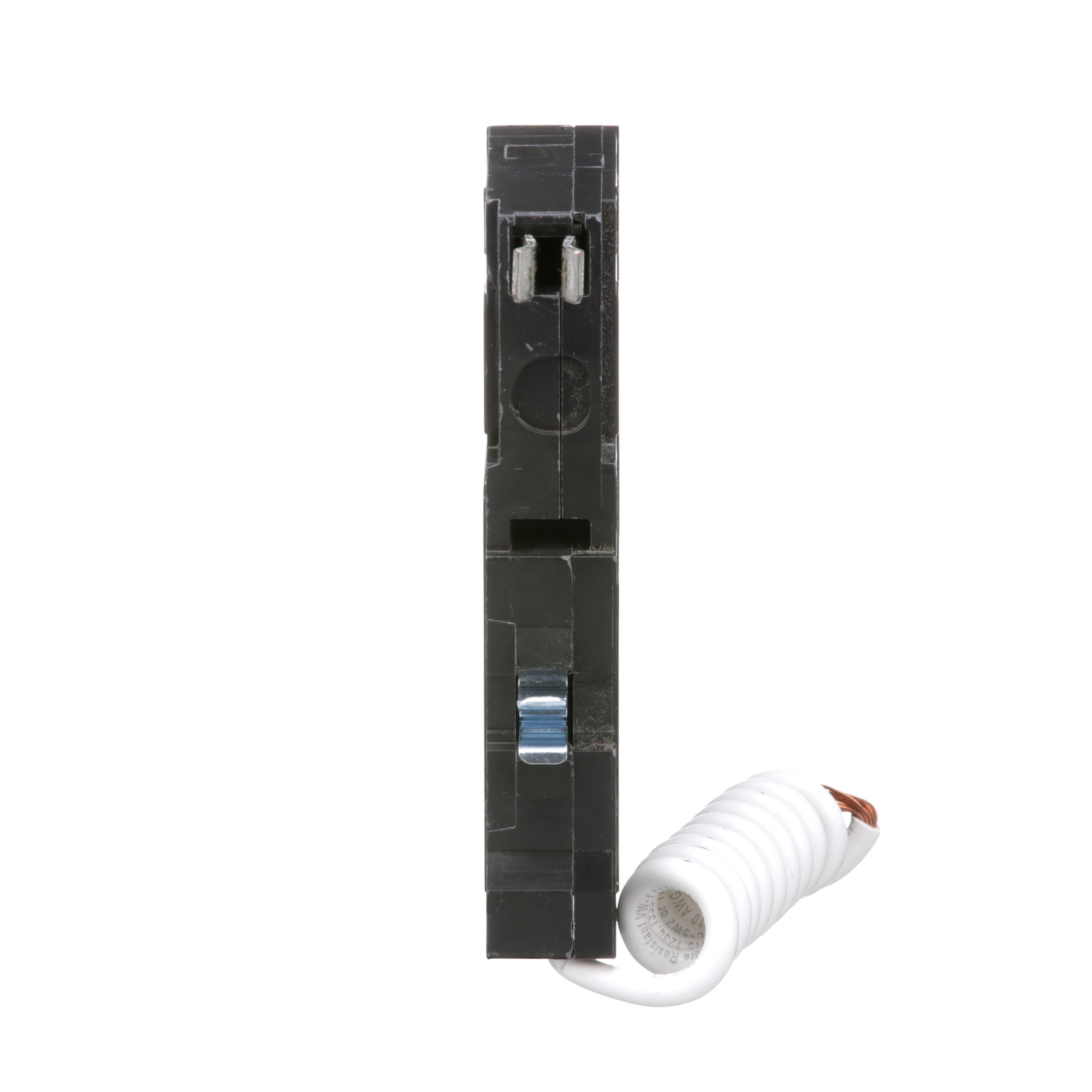 Picture of QO130GFI - Mini circuit breaker, QO, 30A, 1 pole, 120VAC, 10kA, plug in, 6mA grd fault A, pigtail