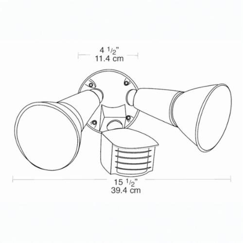Picture of LU300W - OUTDOOR SENSORS LUMINATOR 110 SENSOR 2 FLOODS 300W 120V ROUND COVER WHITE