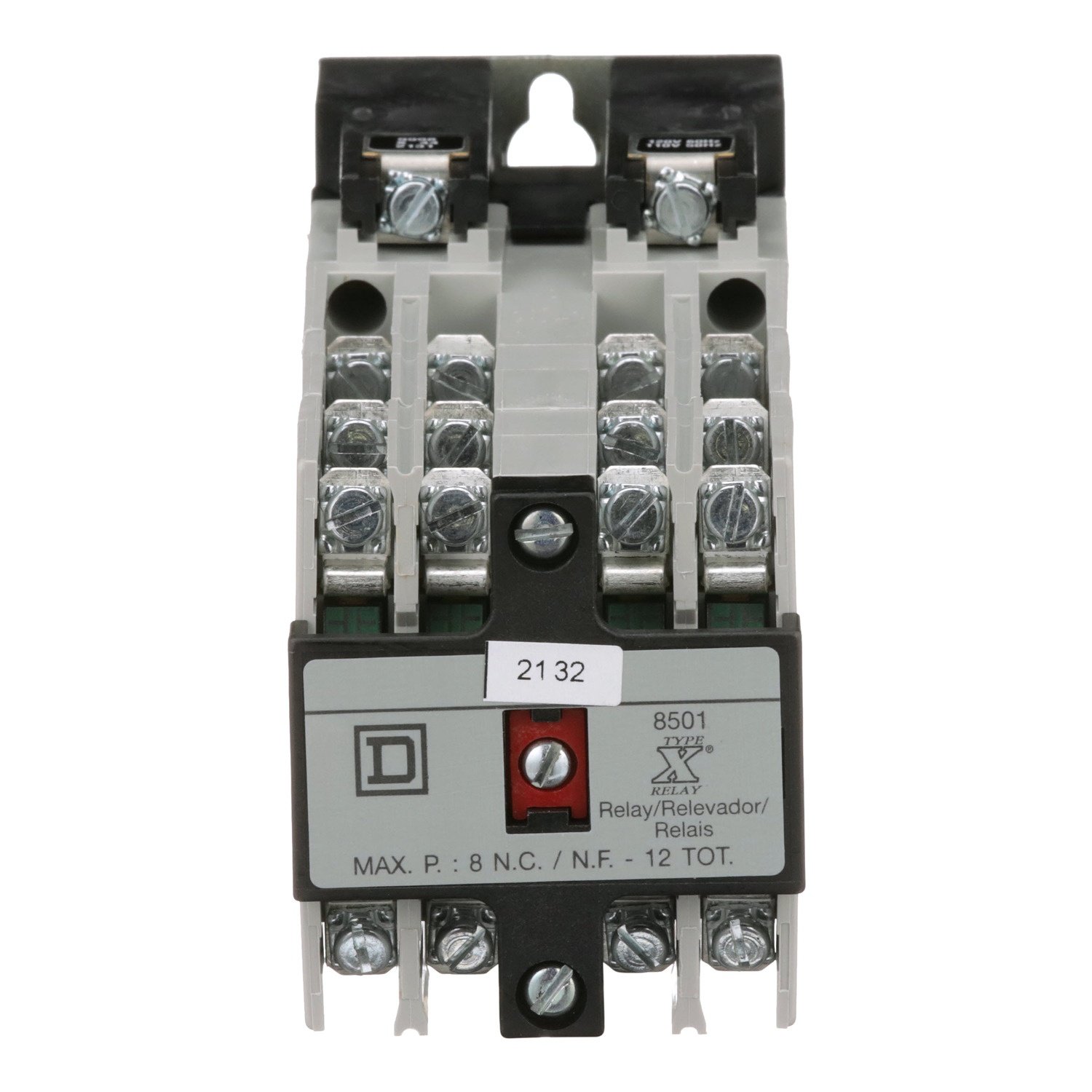 8501XO1200V02 - Relay, Harmony 8501X, machine tool, coil, screw clamp terminals, 10A resistive at 600V AC, 110/120V AC 50/60Hz, 12NO