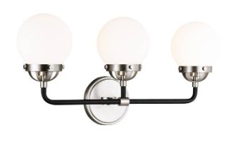 4487903-962 - Generation Lighting Cafe 21.75-in 3-Light Brushed Nickel Modern/Contemporary Vanity Light