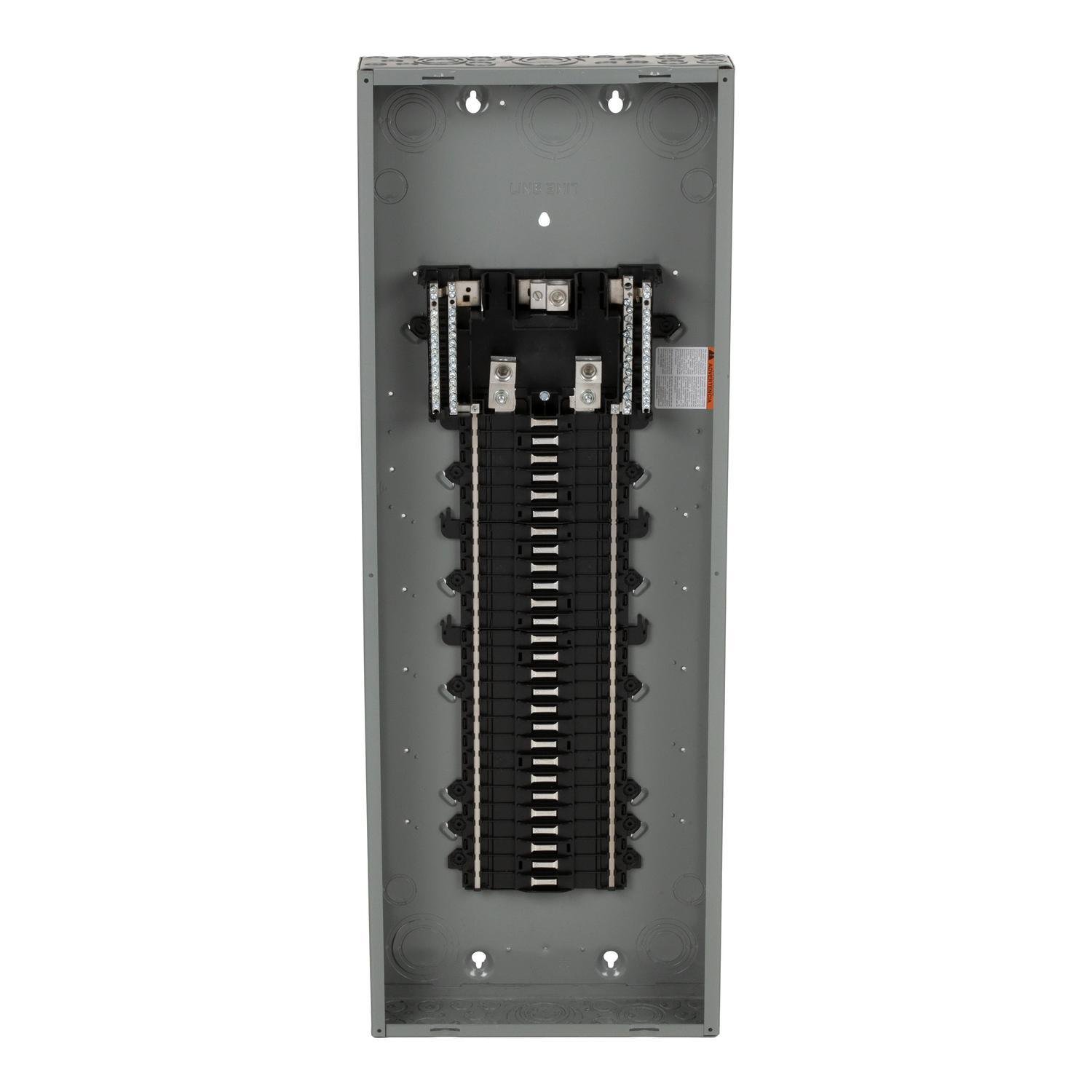 QO154L225PG - Load center, QO, 1 phase, 54 spaces, 64 circuits, 225A convertible main lugs, PoN, NEMA1, gnd bar