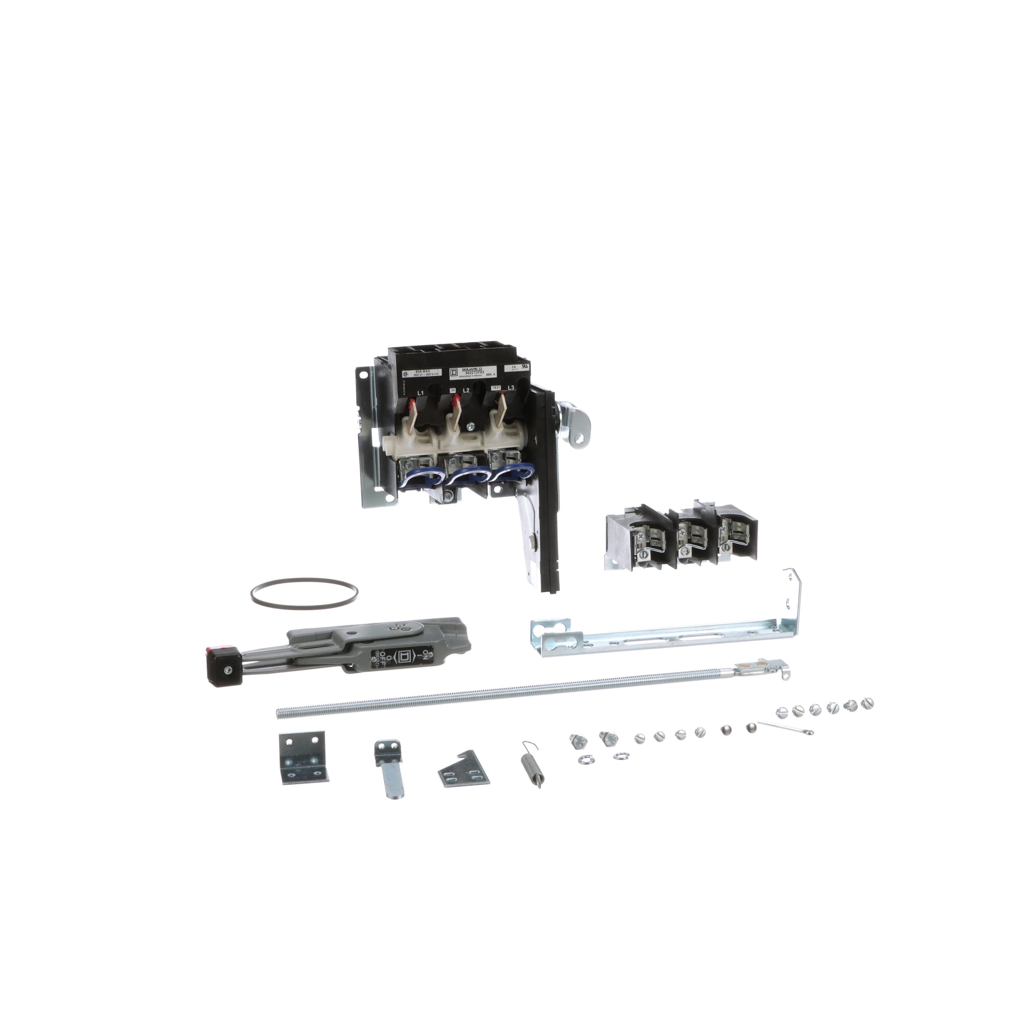 Picture of 9422ATDF631 - Operating mechanism, flange mounted, variable depth, 60A, 600V, fuseholder, switch mechanism, 6 inch handle, NEMA 4