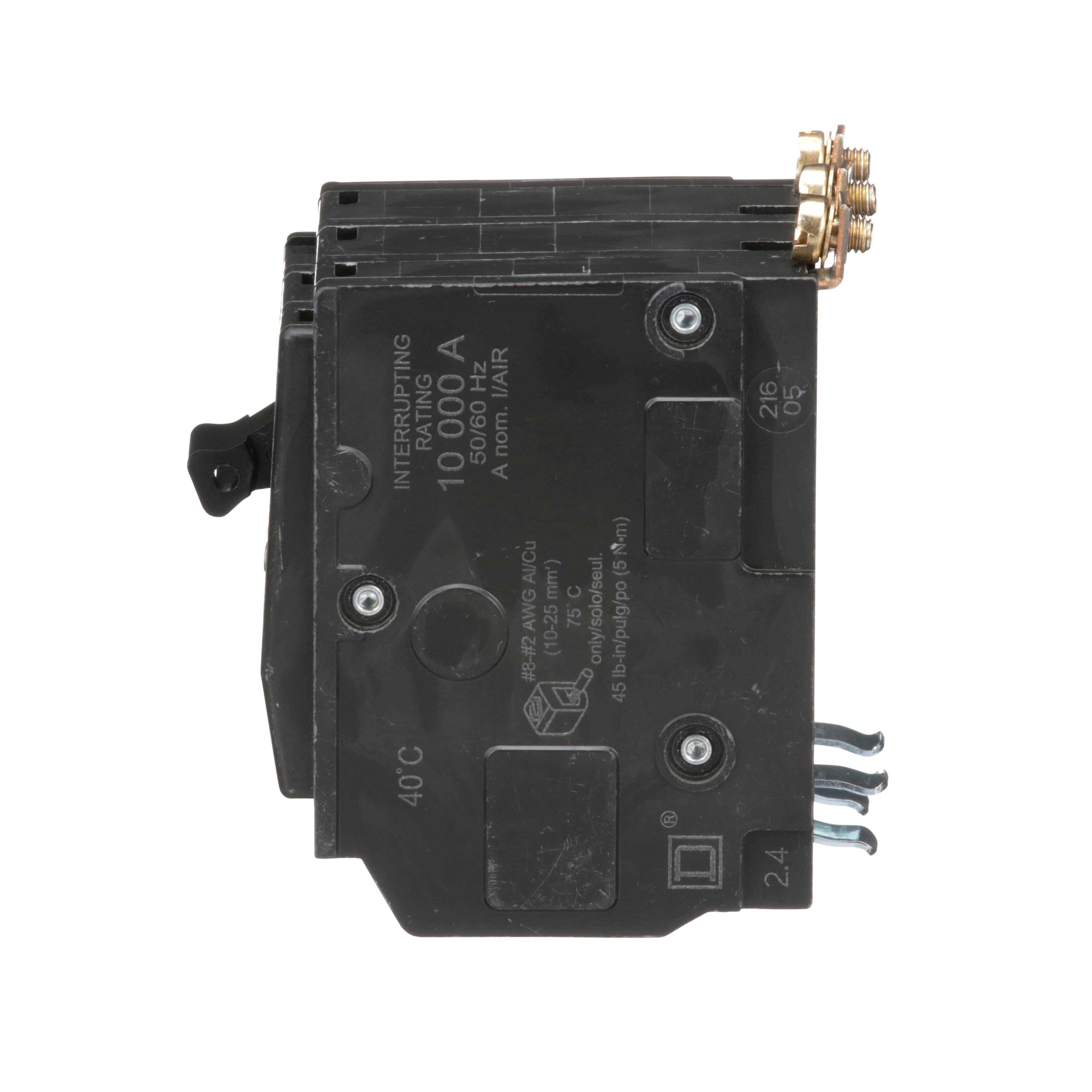 Picture of QOB335 - Mini circuit breaker, QO, 35A, 3 pole, 120/240VAC, 10kA, bolt on