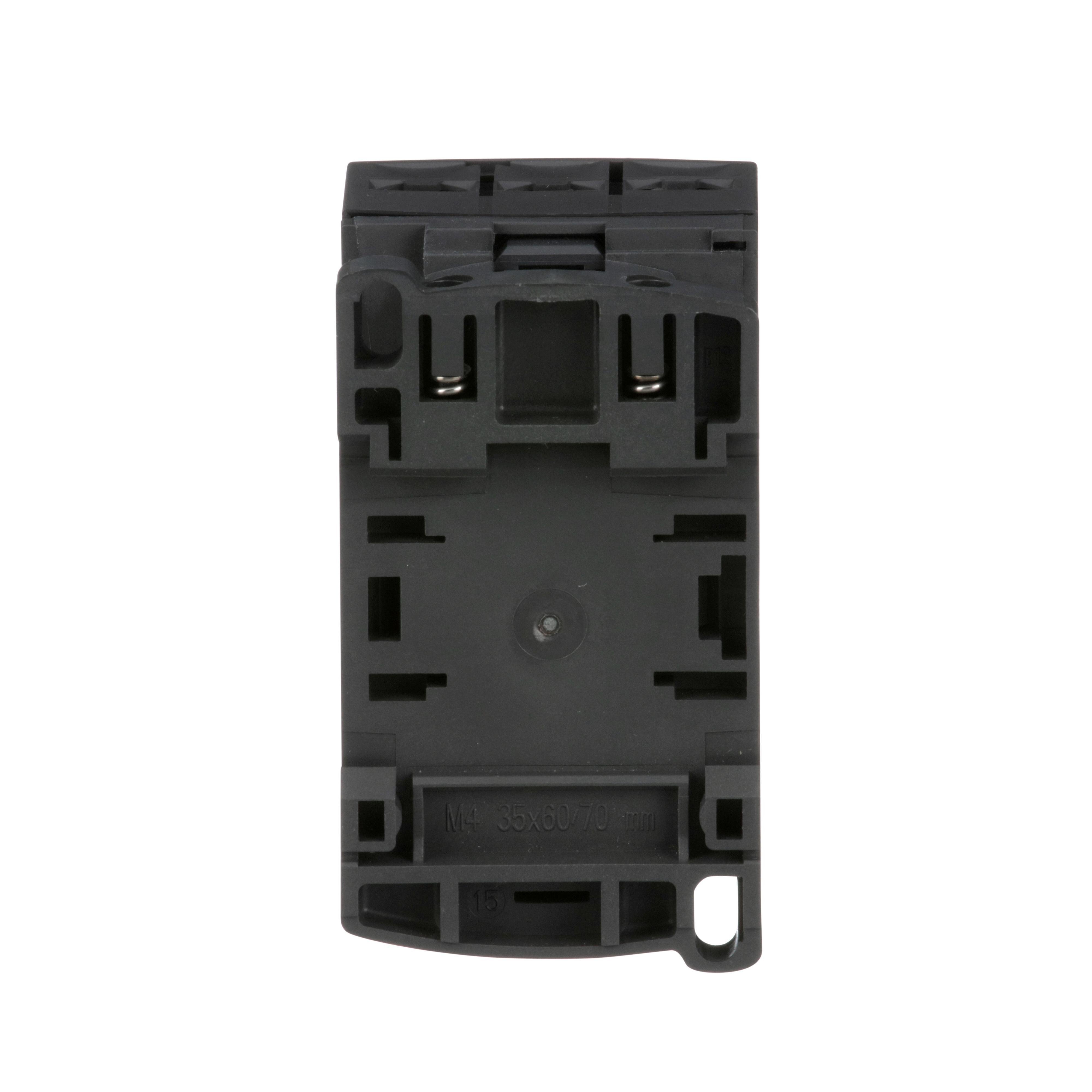 Picture of LC1D18G7 - IEC contactor, TeSys Deca, nonreversing, 18A, 10HP at 480VAC, up to 100kA SCCR, 3 phase, 3 NO, 120VAC 50/60Hz coil, open