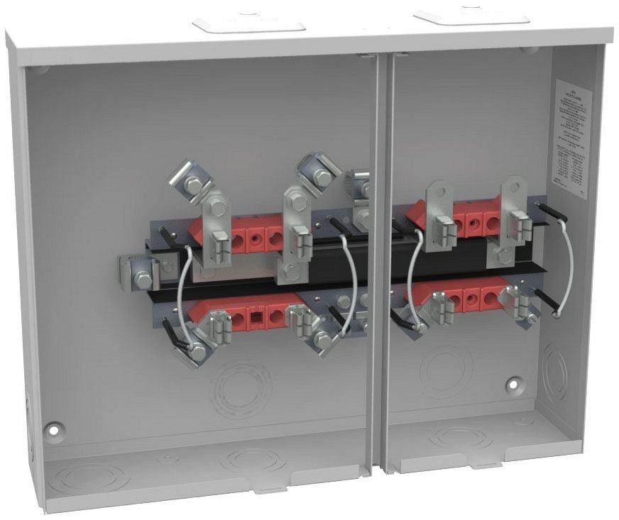 U2601-XL - 4 Terminal Ringless Small Closing Plate 2 Position 200 Ampere