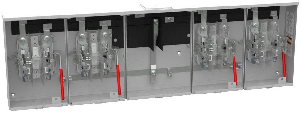 U2754-X-5T9 - 5 Terminal Ringless Large Closing Plate Lever Bypass 4 Position 5th Terminal 9 Oclock Position