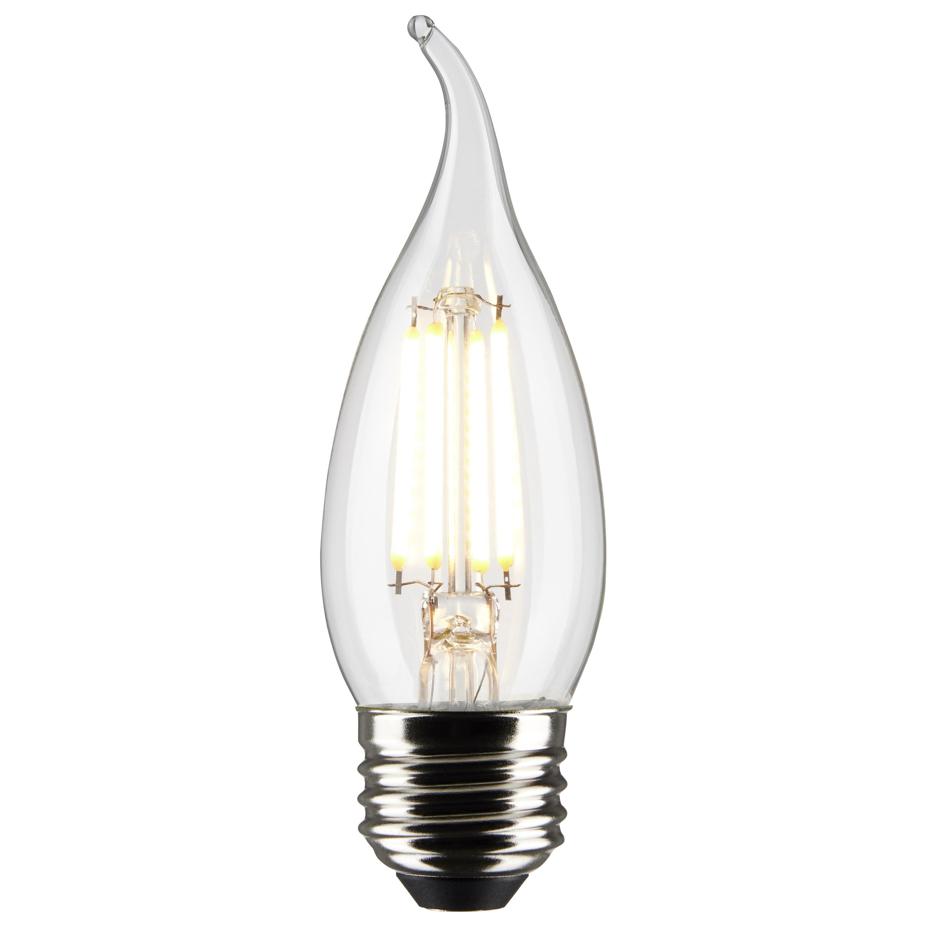 S21312 - 4 Watt CA10 LED - Clear - Medium base - 90 CRI - 2700K - 120 Volt