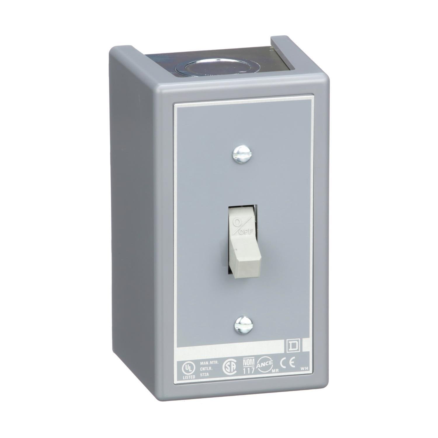 2510KG2 - Switch, manual, 30A, 3 pole, 10 HP at 575 VAC, three phase, toggle operated, no indicator, NEMA 1 enclosure