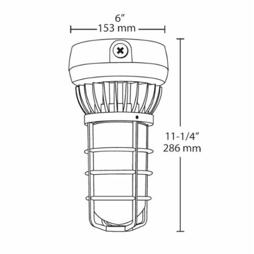 Picture of VXLED13DG - VAPORPROOF 729 LUMENS LED 13W CEILING FROSTED GLOBEGLOBE DIECAST GUARD