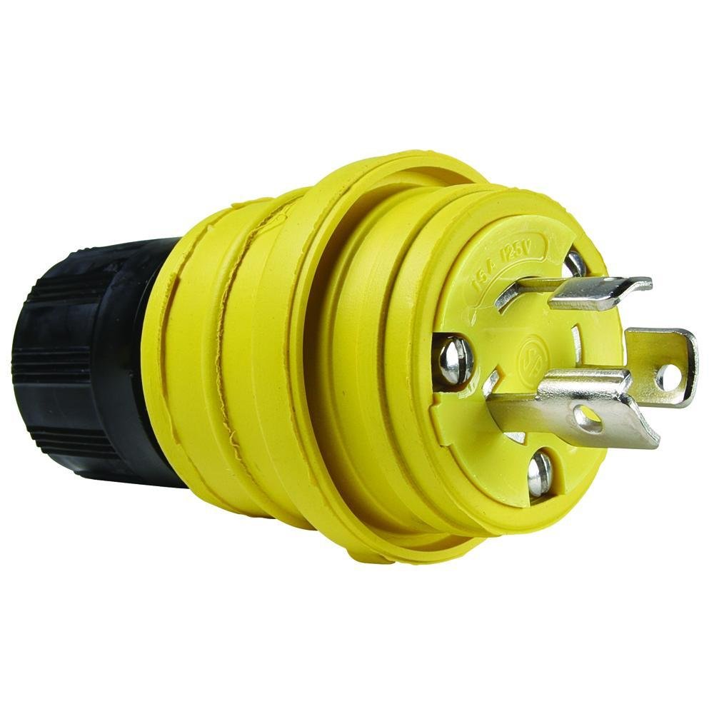 24W47 - Turnlok® Watertight NEMA 4X/6P Locking Plug, Yellow
