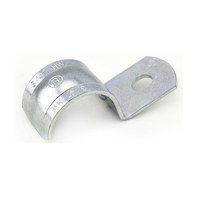 902-S - One Hole Rigid Pipe Strap 3/4", Zinc Plated Steel