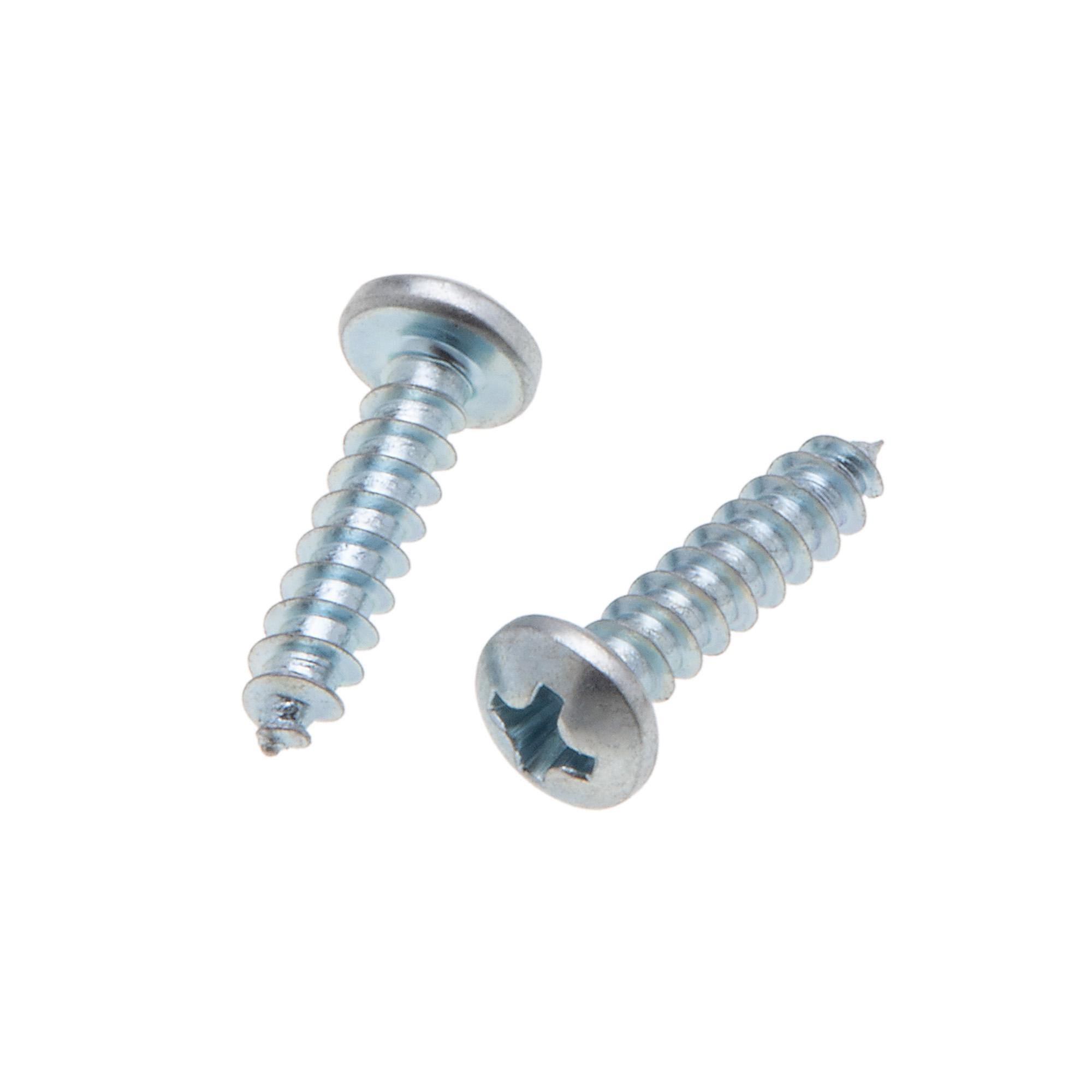 Picture of JTS28 - 10 x 1 in. Pan Head Phillips Sharp Point Tapping Screws - Steel Zinc - 100qty