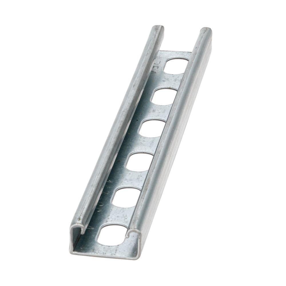 B54SH-120GLV - Eaton B-Line series strut channel, .81" channel height, 120" channel length, 1.62" channel width, Steel, 14 Gauge, SH hole pattern, B54 channel, Pre-galvanized