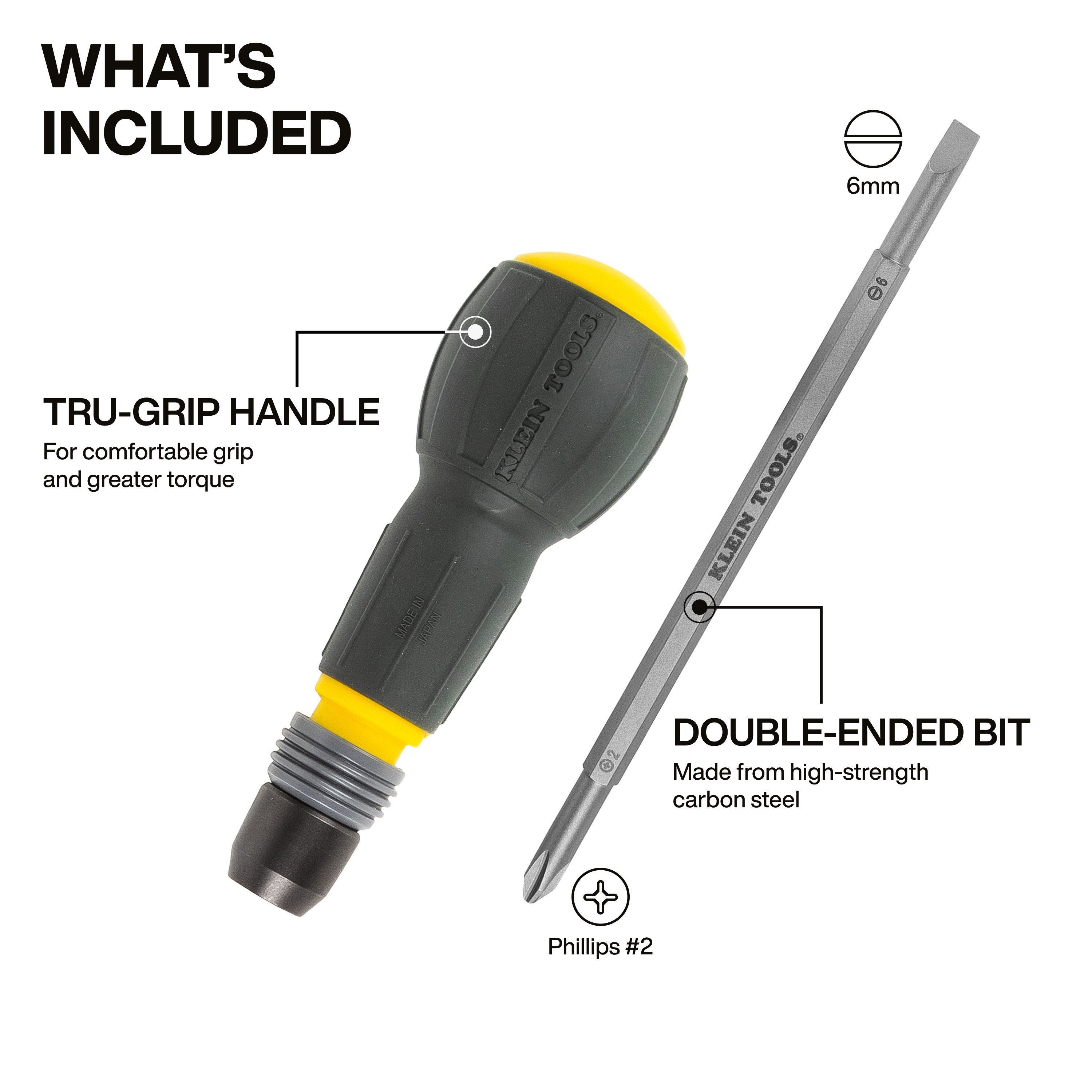 Picture of KLE 32960A, Tru-Grip Phillips Screwdriver Slotted Bits