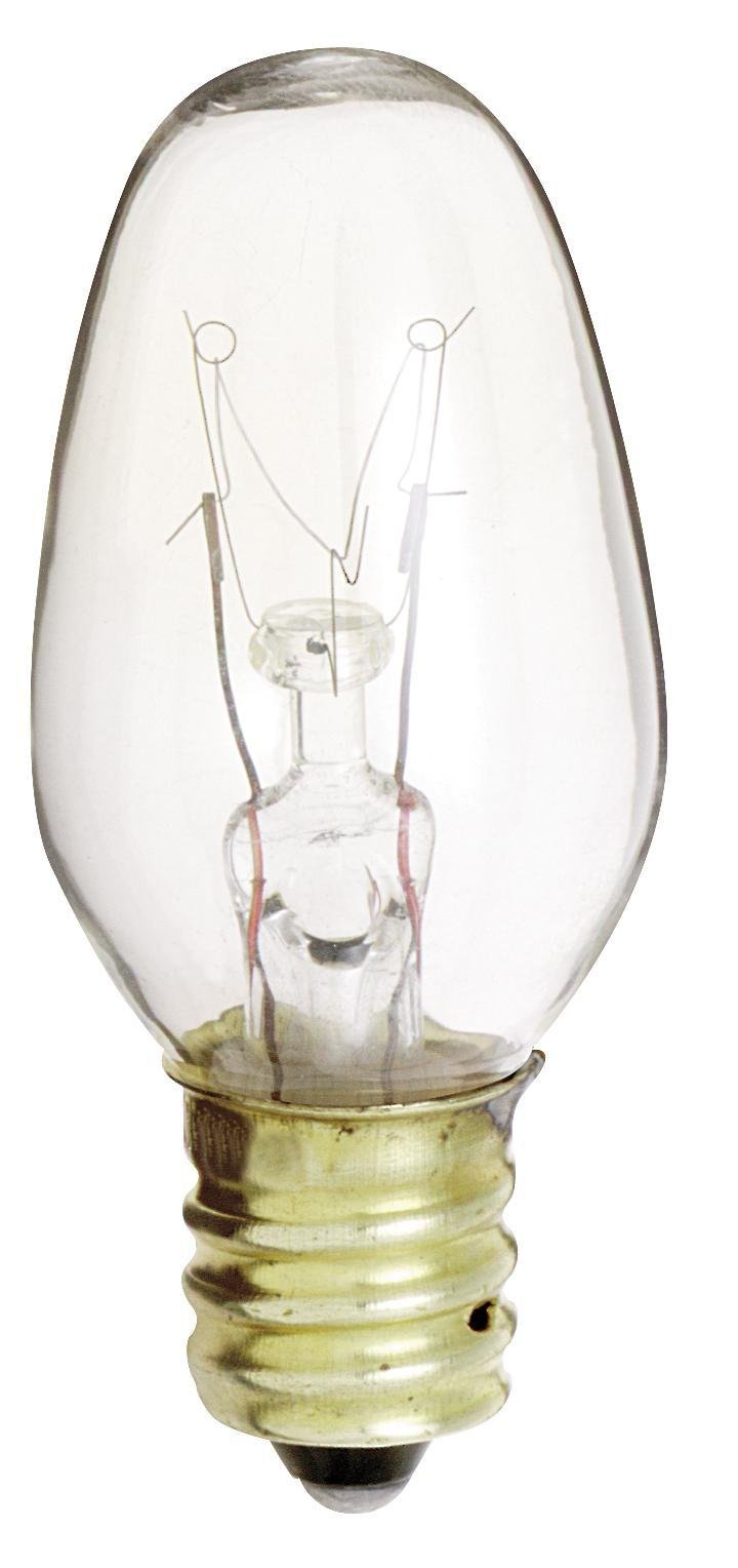 S3902 - 7 Watt C7 Incandescent - Clear - 2500 Average rated hours - 35 Lumens - Candelabra base - 130 Volt