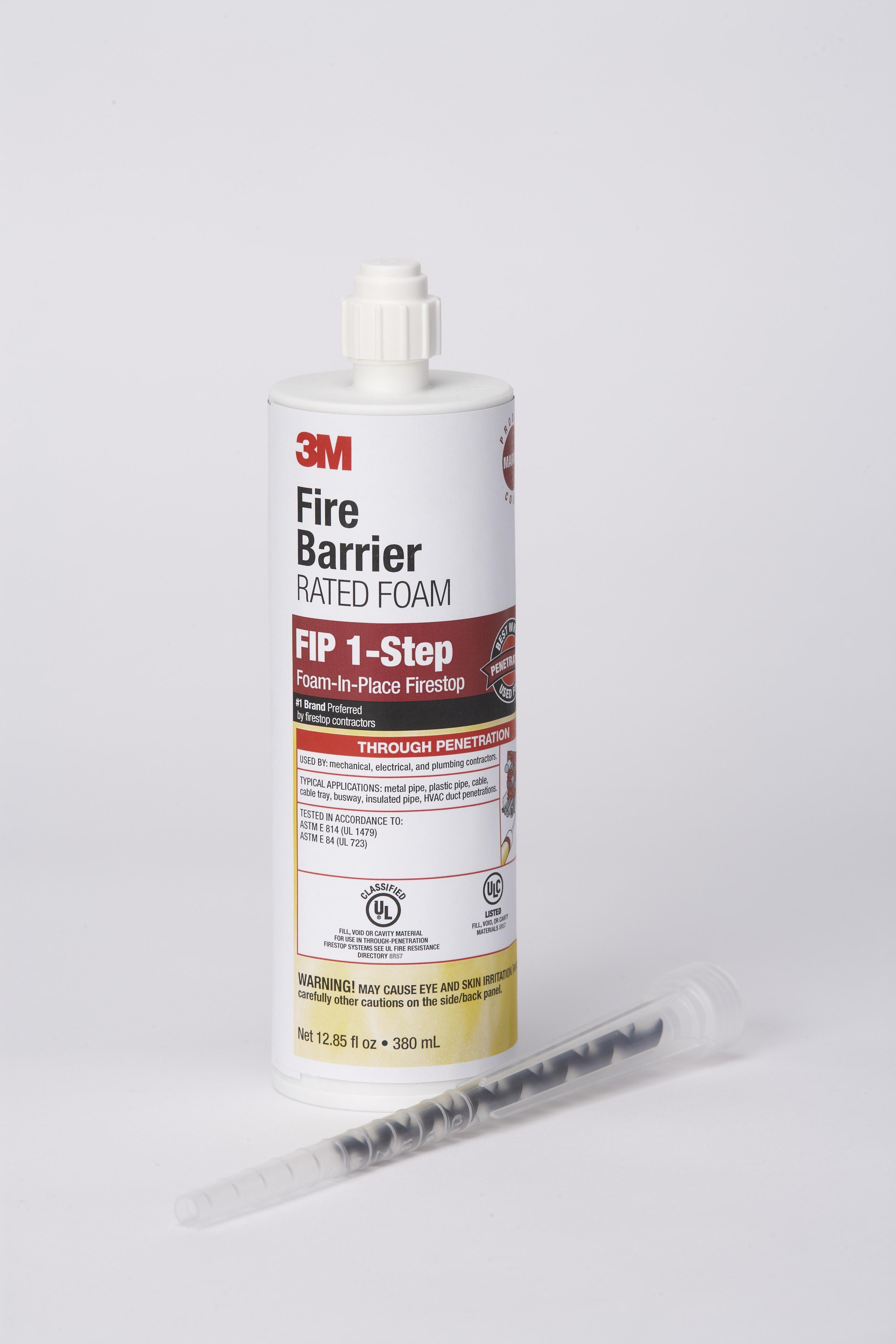 FIP 1-STEP - 3M™ Fire Barrier Rated Foam FIP 1-Step, Maroon, 12.85 fl oz Cartridge,6/case