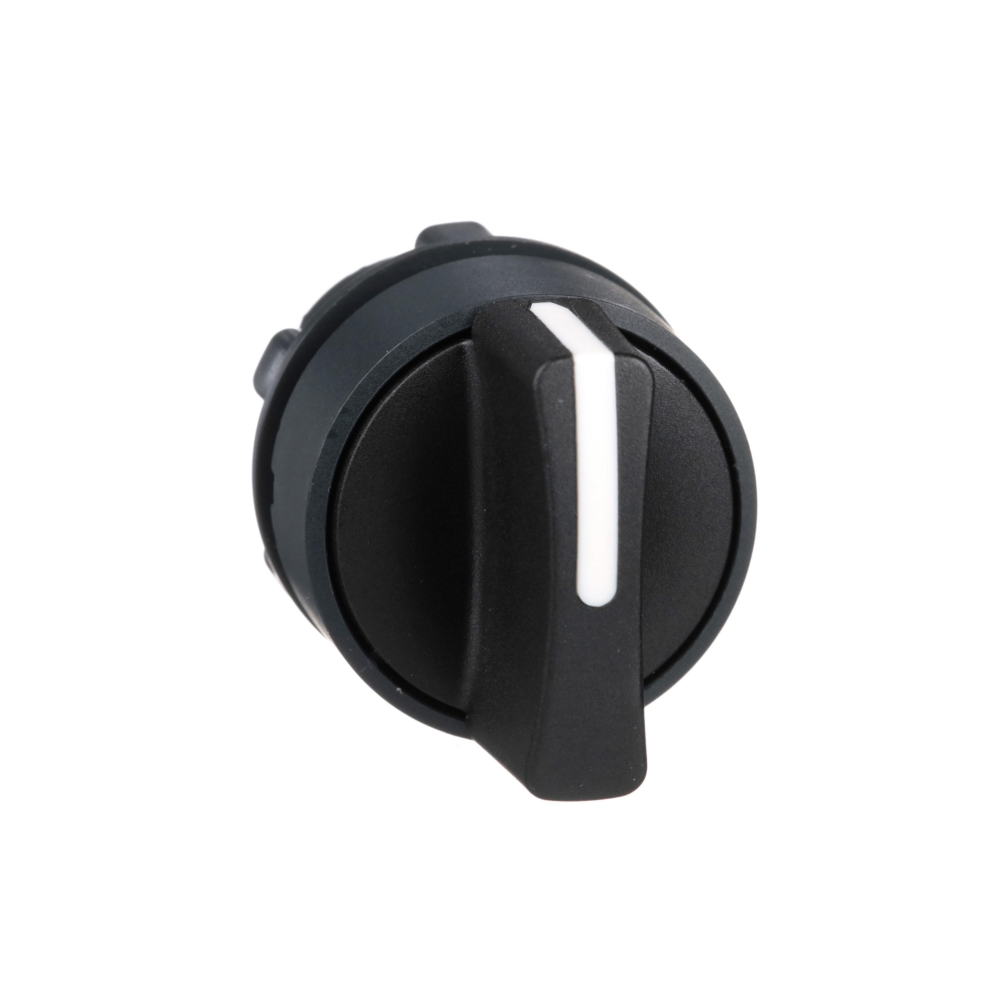 Picture of ZB5AD3 - Harmony, 22mm Push Button, selector switch operating head, 3 position, maintained, black, unmarked