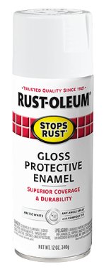 371669 - Rust-Oleum Stops Rust Professional Gloss Protective Enamel Spray Paint Arctic White, 12 oz.