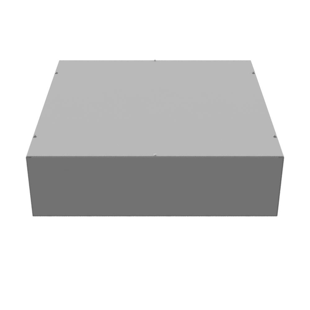 Picture of 363610-SC1-NK - 36x10x36 Screw Cover Type 1 UL Listed Steel No Knockouts ANSI 61 Gray Cover With Teardrop Slots Mounting Holes In Back