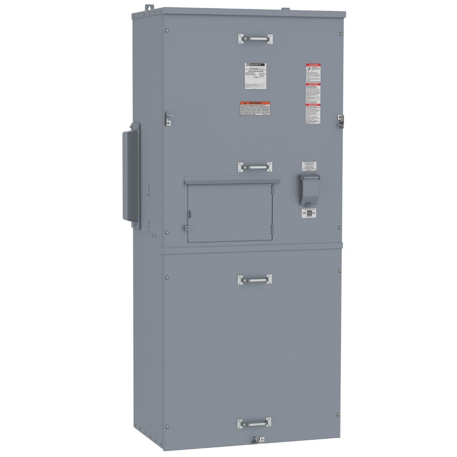 EZM11600GCBCMS - Main circuit breaker unit, EZ Meter-Pak, 1600A, 120/240VAC, 1ph/3W, 1200A bus, 65kA, OH/UG, Type 3R, ERMS