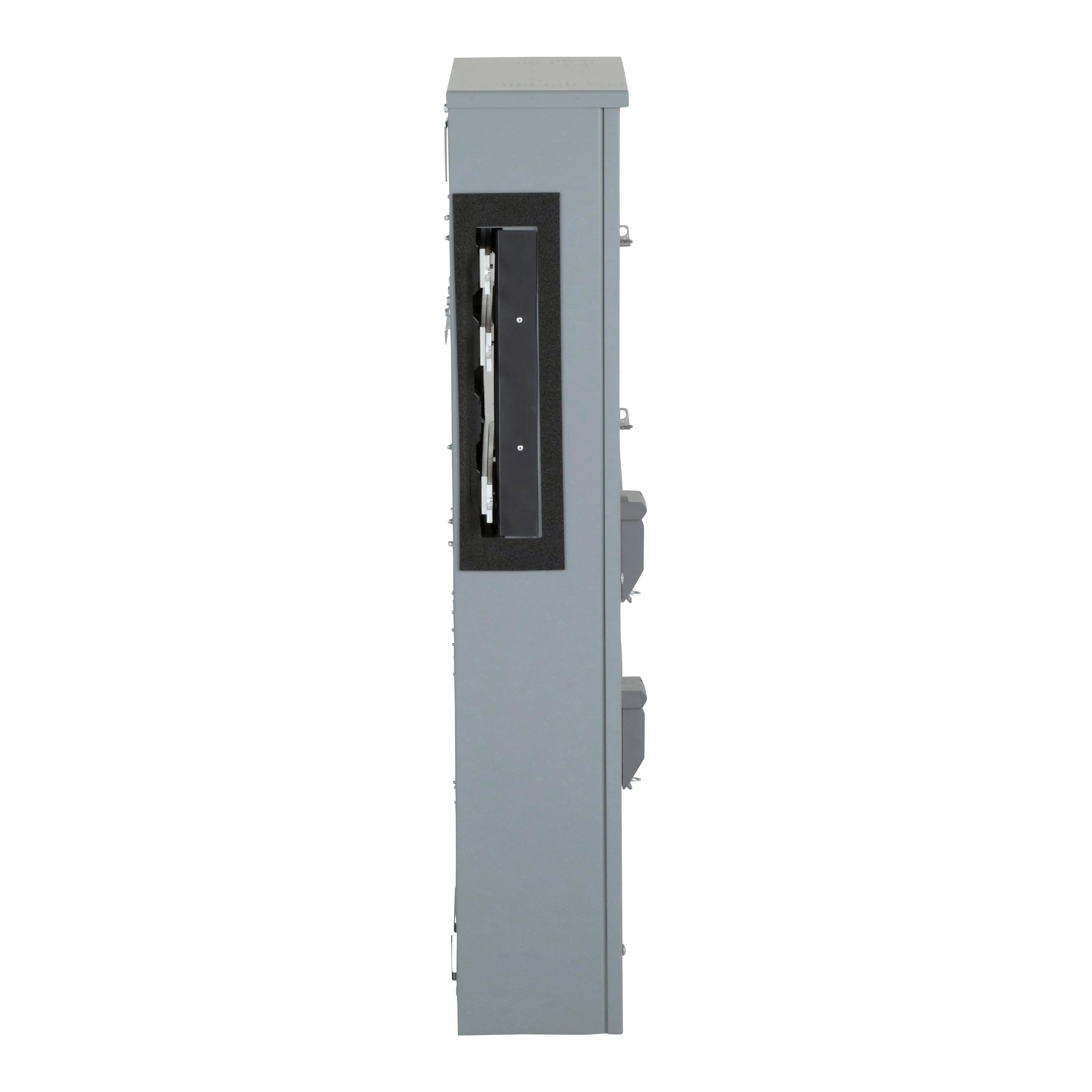 Picture of EZM112225 - Branch unit, EZ Meter-Pak, 225A, 2 x 4 jaw sockets, 120/240VAC, no bypass, ringed, 800A Al busbar