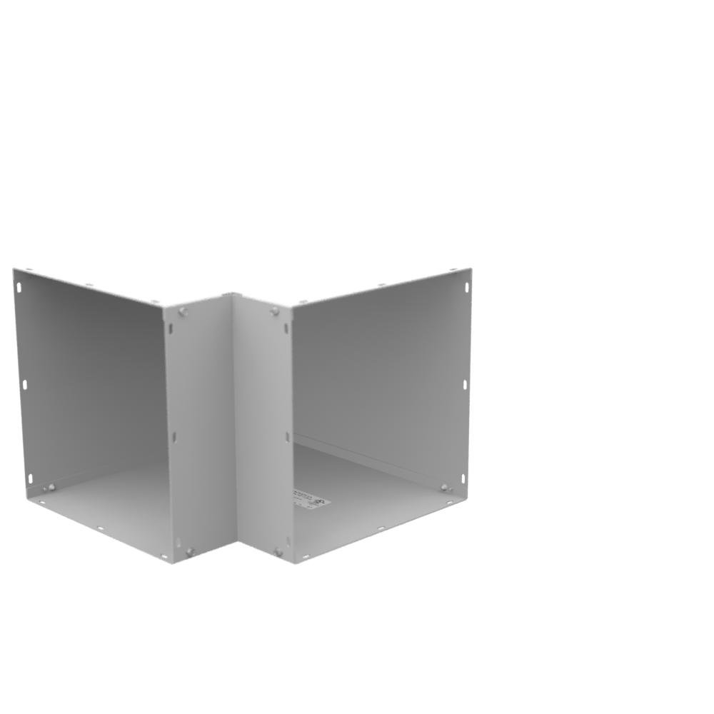 Picture of 1212L90C - 16x12x16 Wireway Elbow 90 Corner ANSI 61 Gray Steel