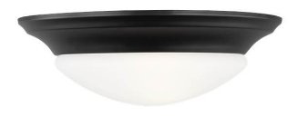 75434-112 - Nash 11.5 in. 1-Light Midnight Black Flush Mount