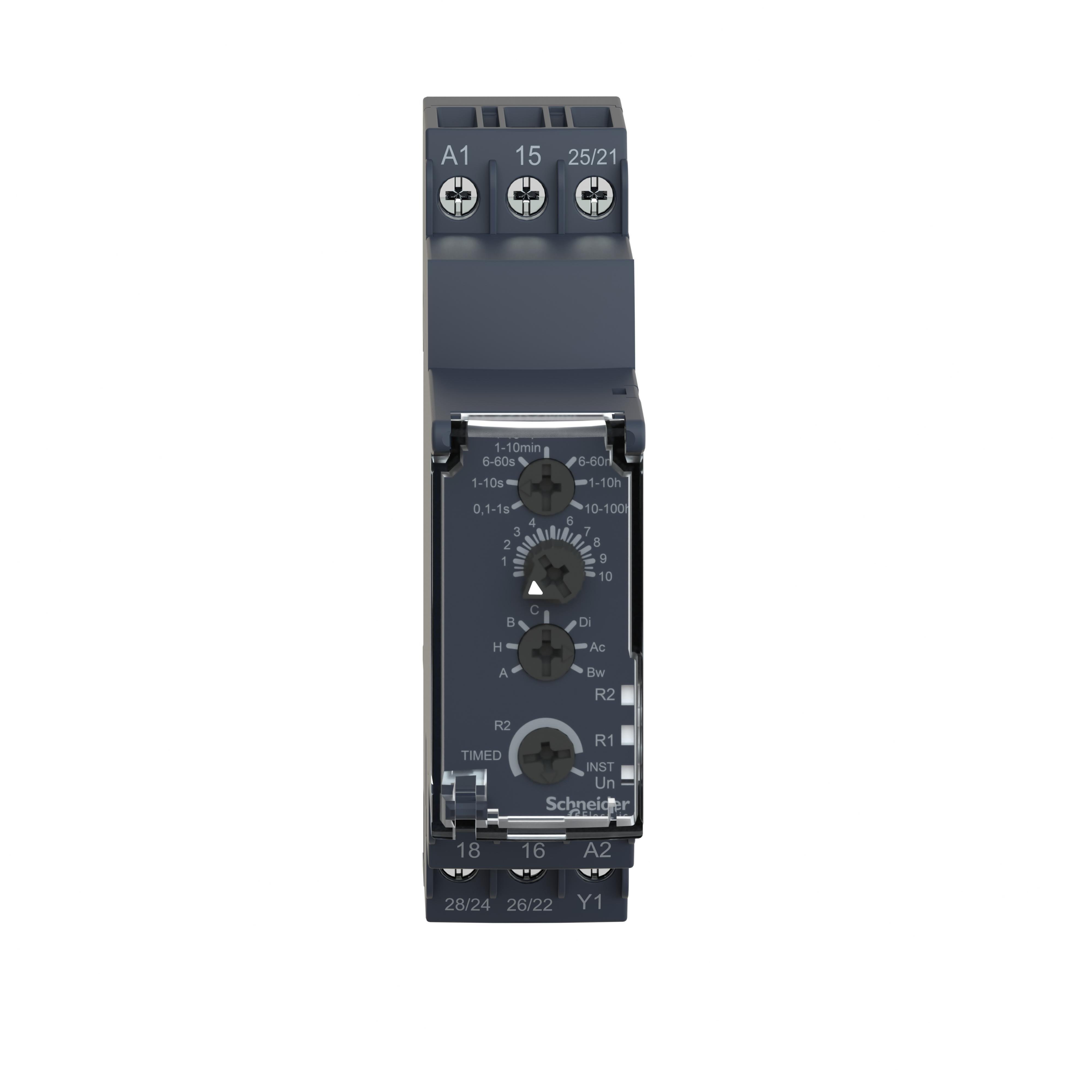 RE22R2MMW - multifunction relay, Harmony Timer Relays, 8A, 2CO, 0.1sâ€¦100h, symmetrical flashing, 12..240V AC DC