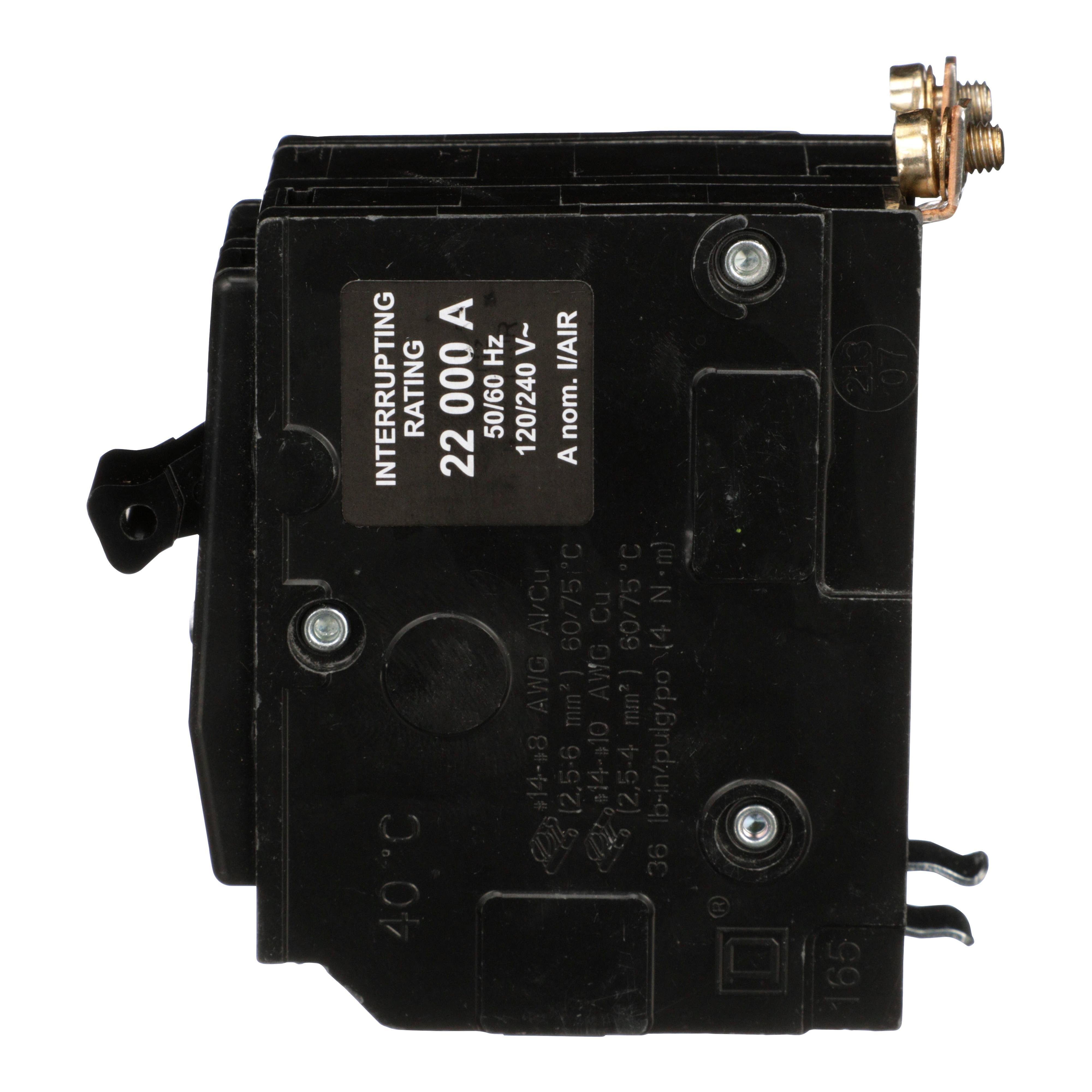 Picture of QOB225VH - Mini circuit breaker, QO, 25A, 2 pole, 120/240VAC, 22kA, bolt on