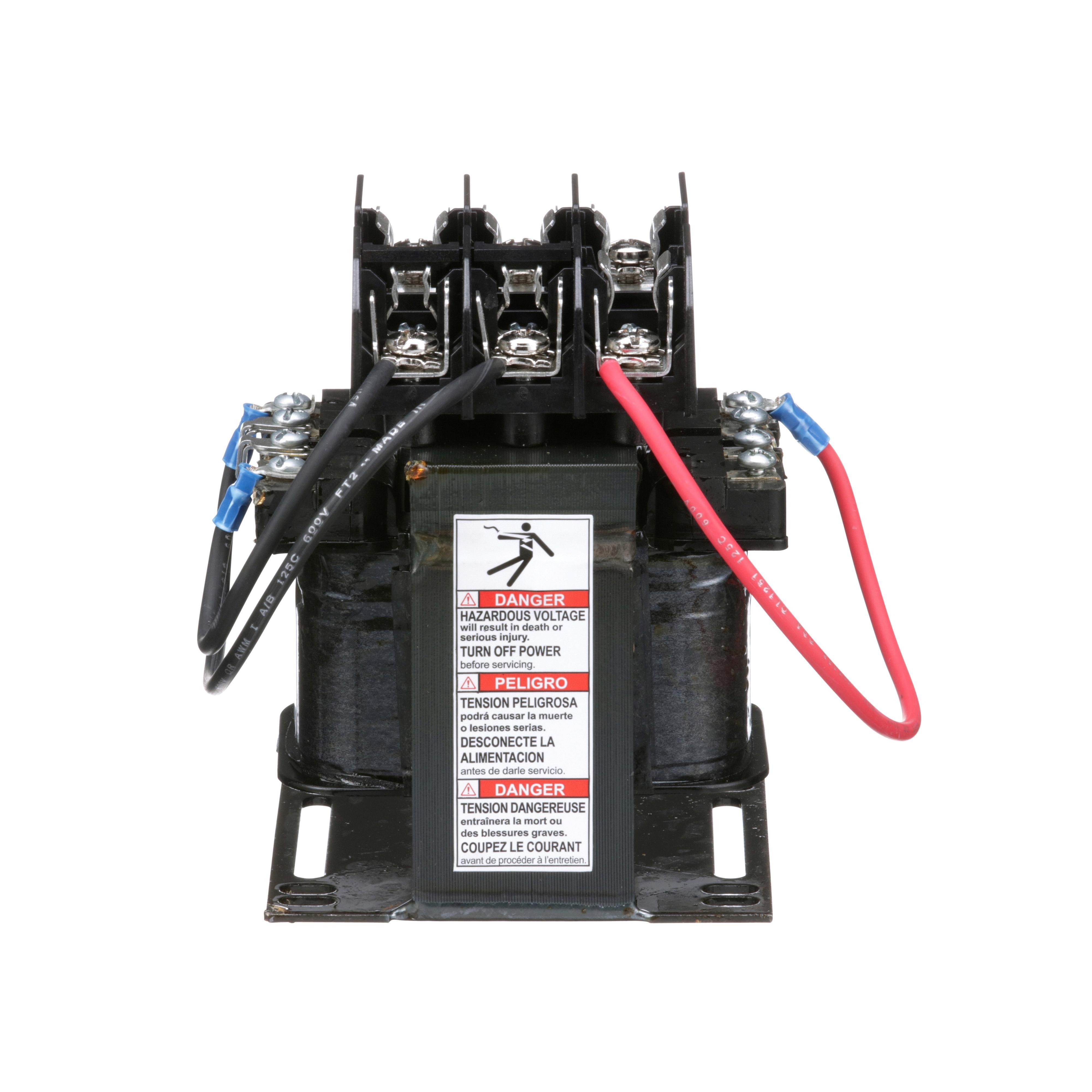 Picture of 9070TF150D1 - Industrial control transformer, Type TF, 1 phase, 150VA, 240x480V primary, 120V secondary, 50/60Hz
