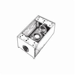 Picture of 30203W - WP BOX 3H-1/2" W/LUG WHT