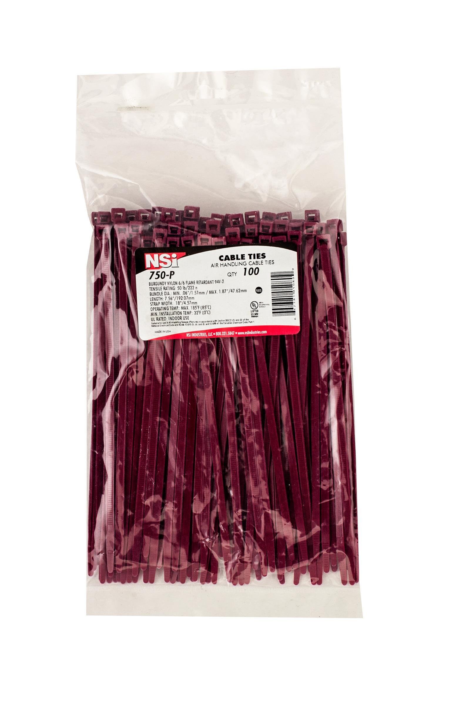 750-P - Cable Tie Air Handling 7.5" 50lb 100