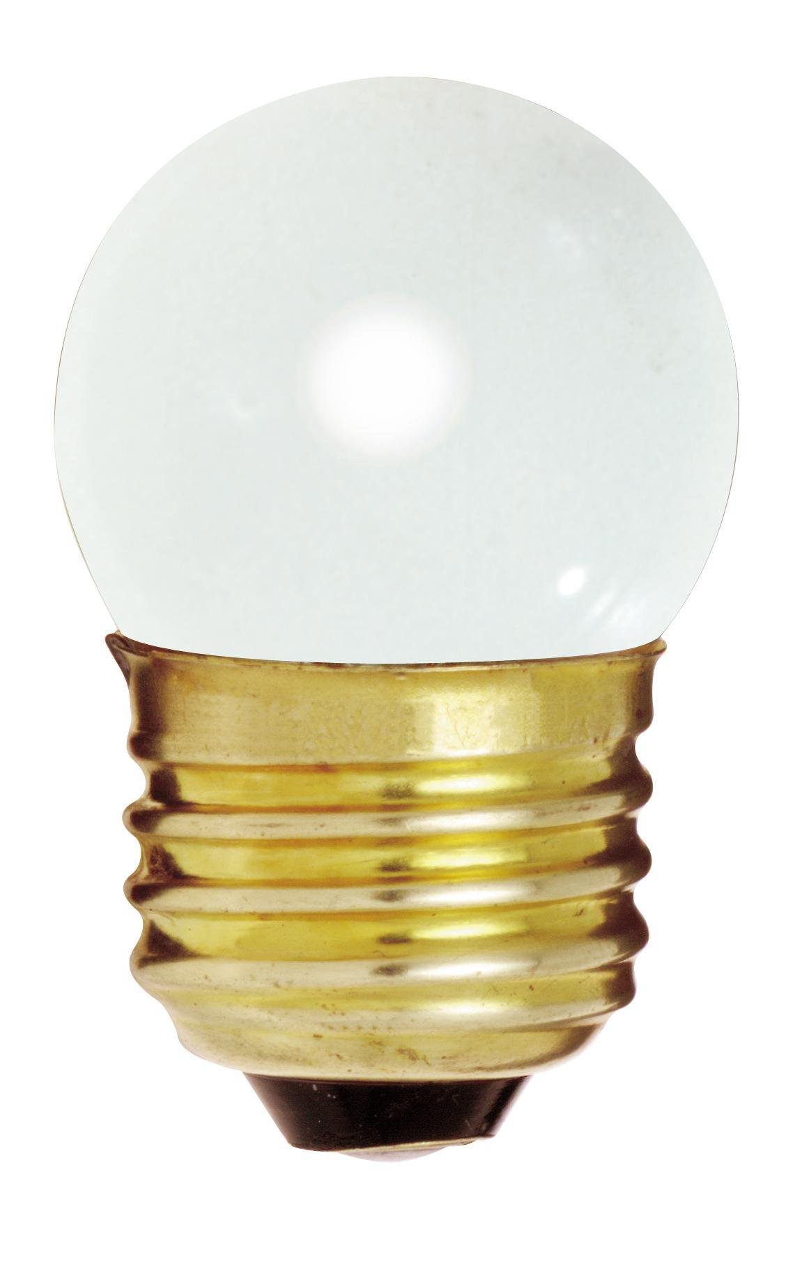 S3607 - 7.5 Watt S11 Incandescent - Gloss White - 2500 Average rated hours - 20 Lumens - Medium base - 120 Volt