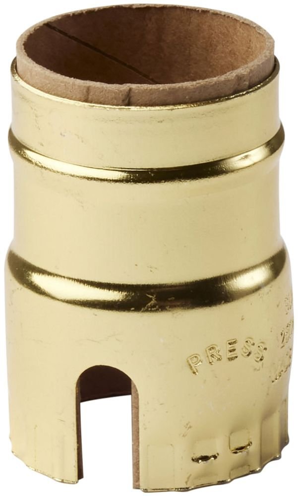 90/1145 - Aluminum Shell With Paper Liner - Pull Chain/Turn Knob - Brite Gilt Finish