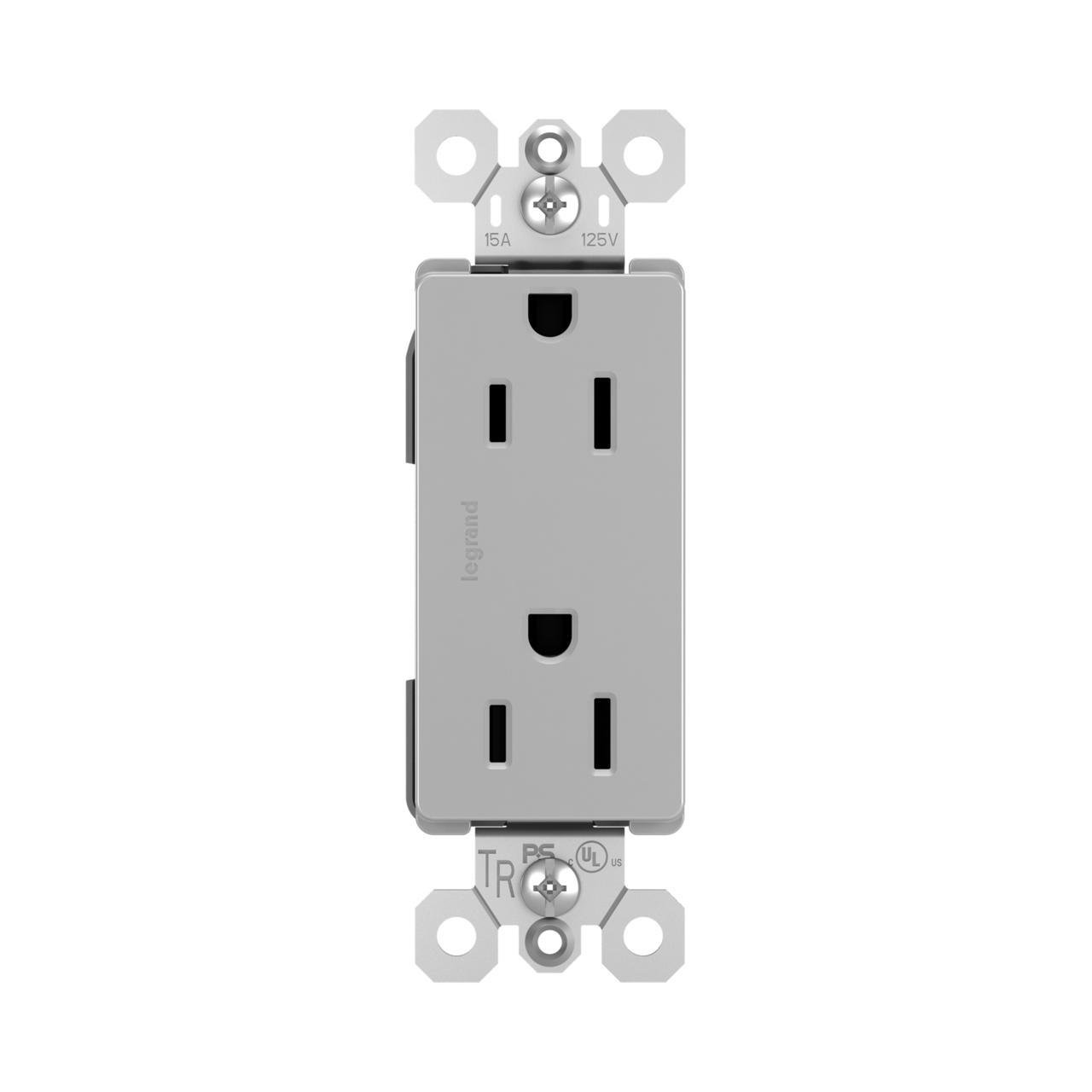 Picture of 885-TRGRY - radiant® Tamper-Resistant Outlet, Gray