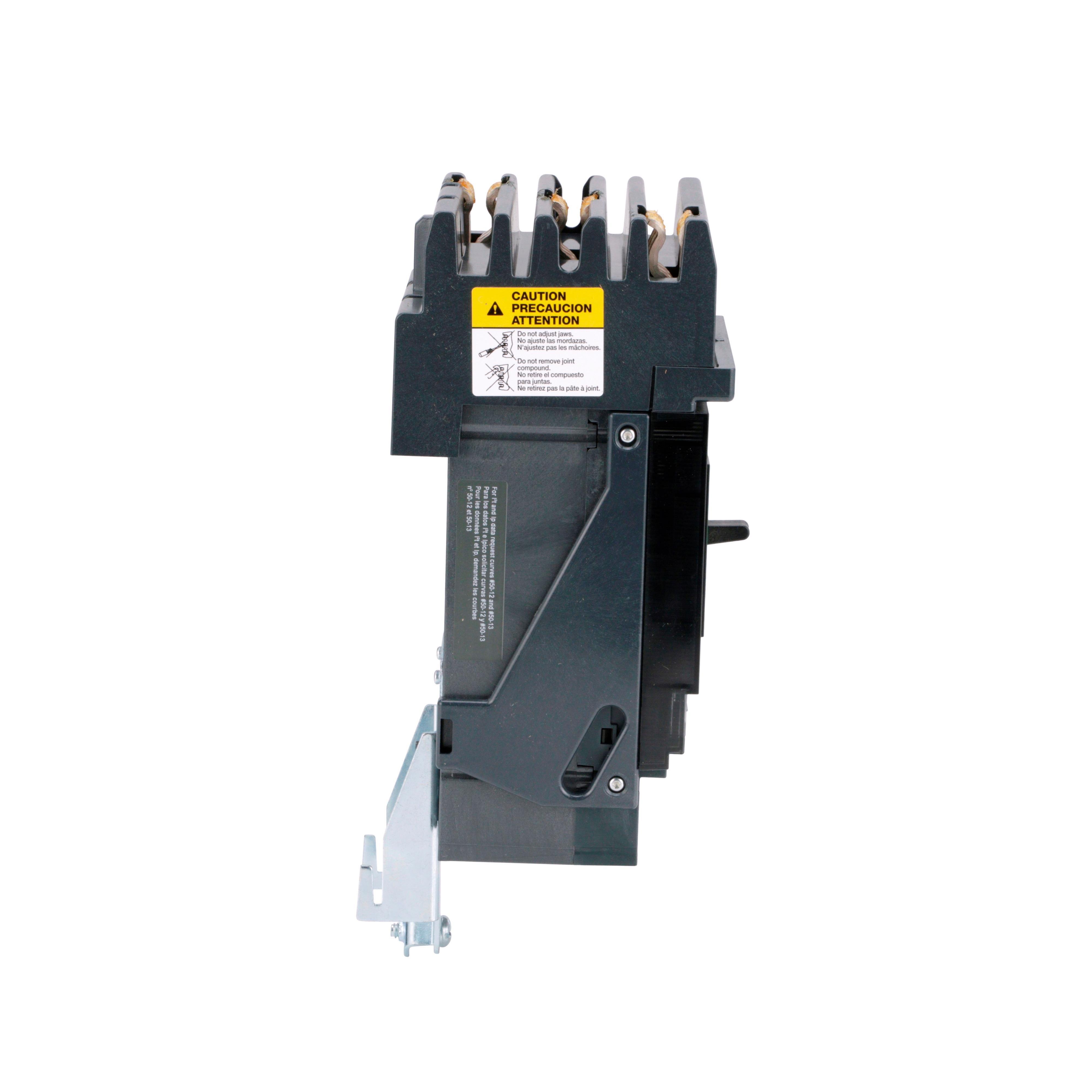 Picture of JJA36250U44X - Circuit breaker, PowerPacT J, 250A, 3 pole, 600VAC, 25kA, I-Line, Micrologic 6.2A, 80%, ABC