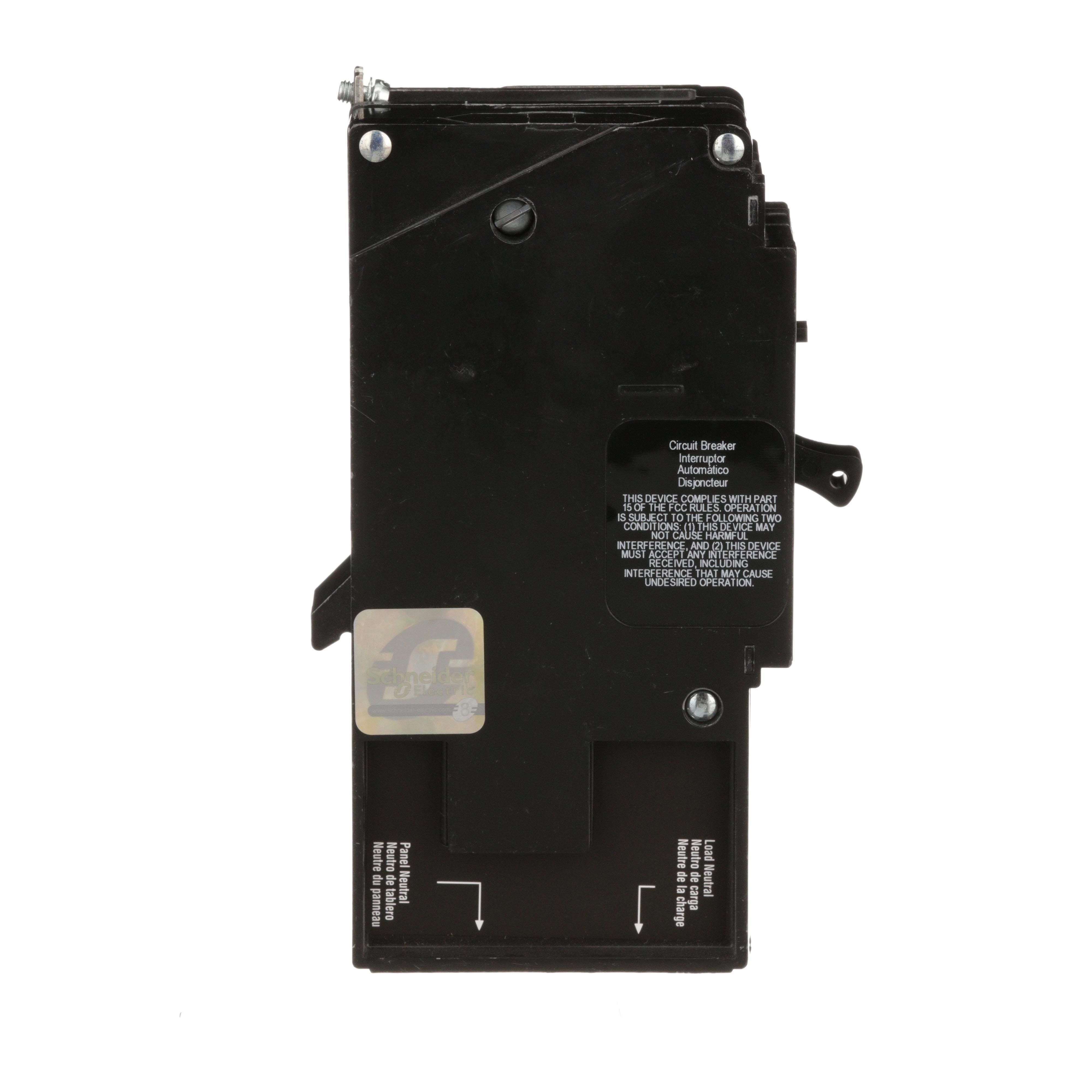 Picture of EDB14050EPD - Mini circuit breaker, E-Frame, 50A, 1 pole, 277VAC, 25kA max, bolt on, 30mA ground fault protection [TAA]