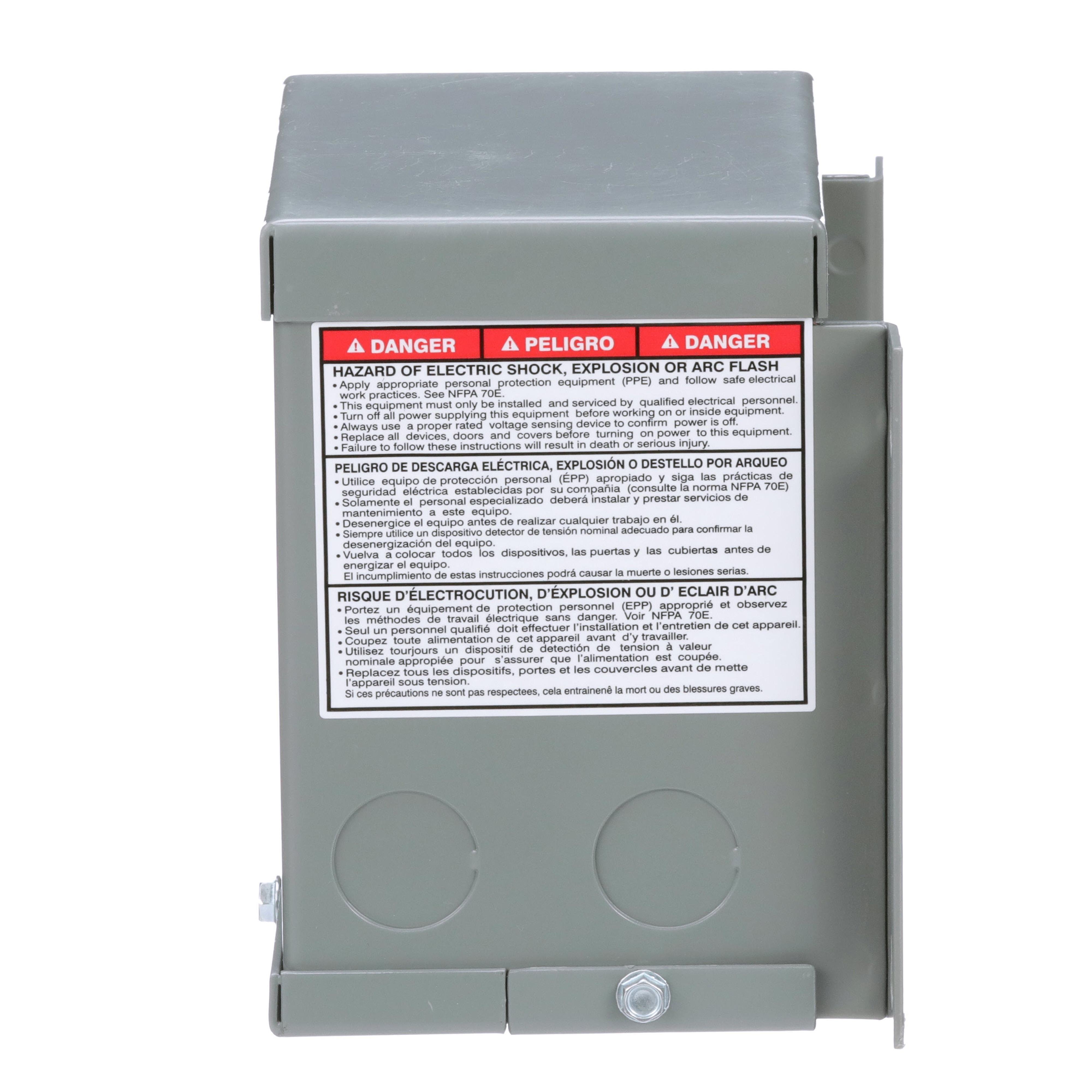 Picture of 150SV43A - Transformer, buck boost, encapsulated, 0.15kVA, 1 phase, 120x240V primary, 12/24V secondary, NEMA 3R, 55C rise