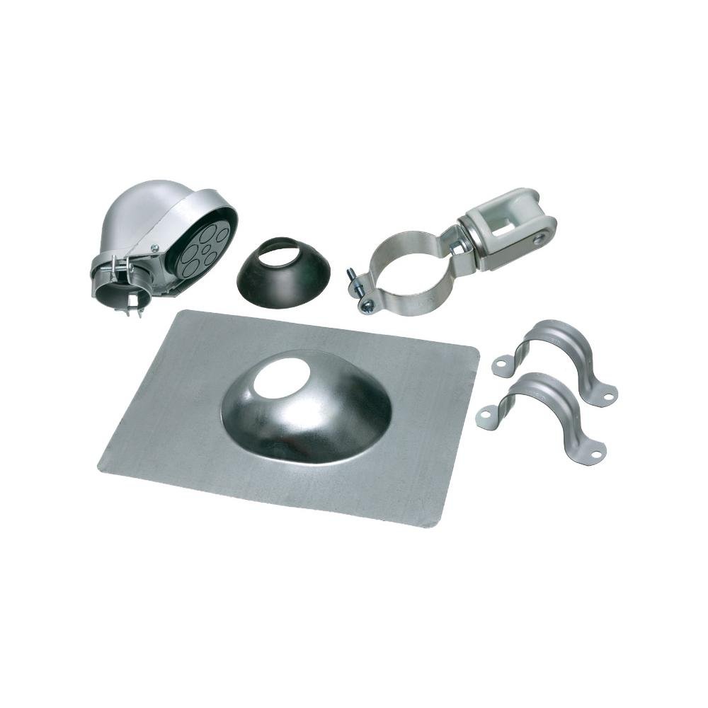 MK250ASFX - Mast Kit, 2" trade size. Kit provides an assortment of service entrance mast components for installing overhead service drops in residential and commercial buildings using conduit. Includes Entrance Cap, Roof Flashing, Wire holder, Ampere Serv