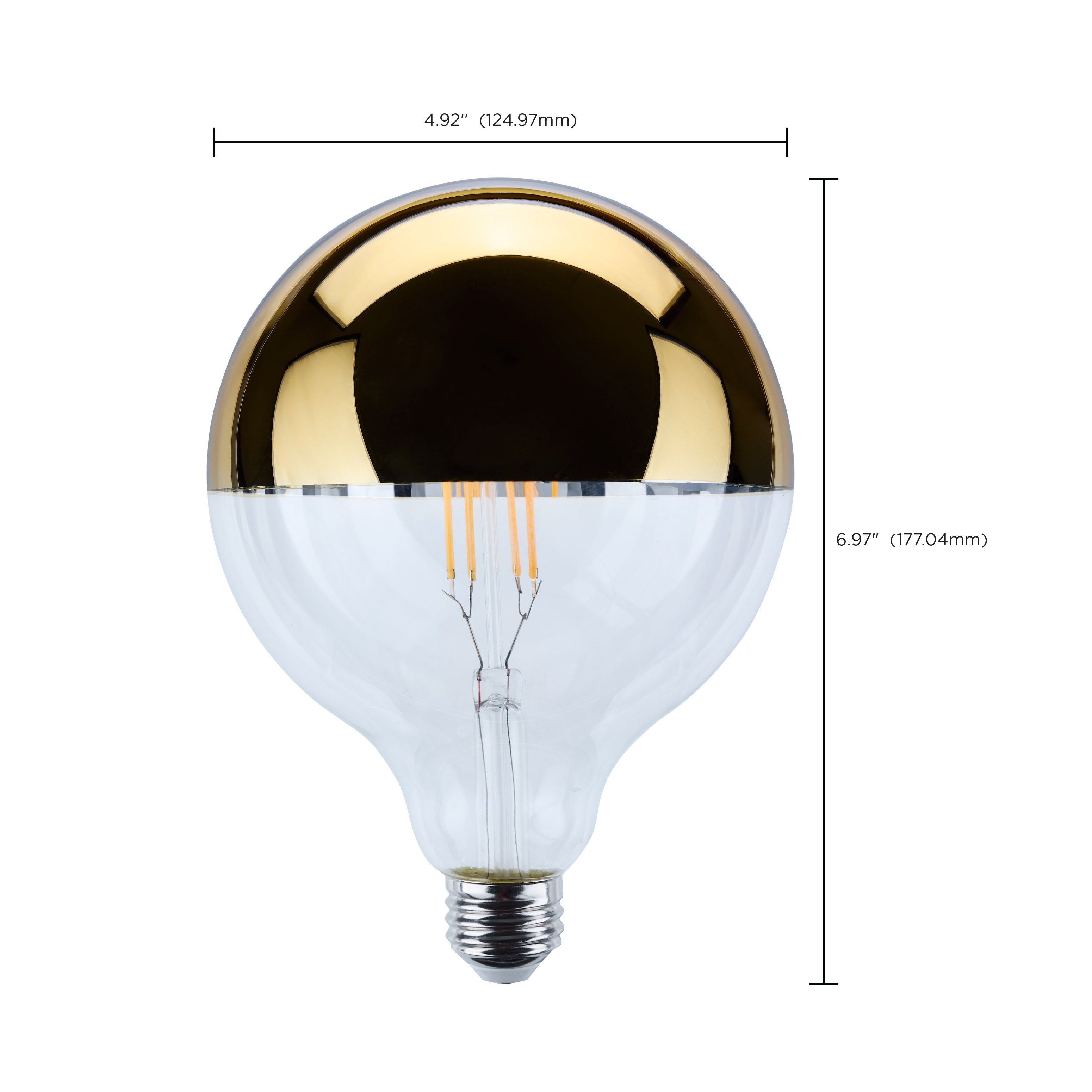 Picture of SAT S12546, 8W G40 LED Medium Base 2700K CCT, Gold Crown