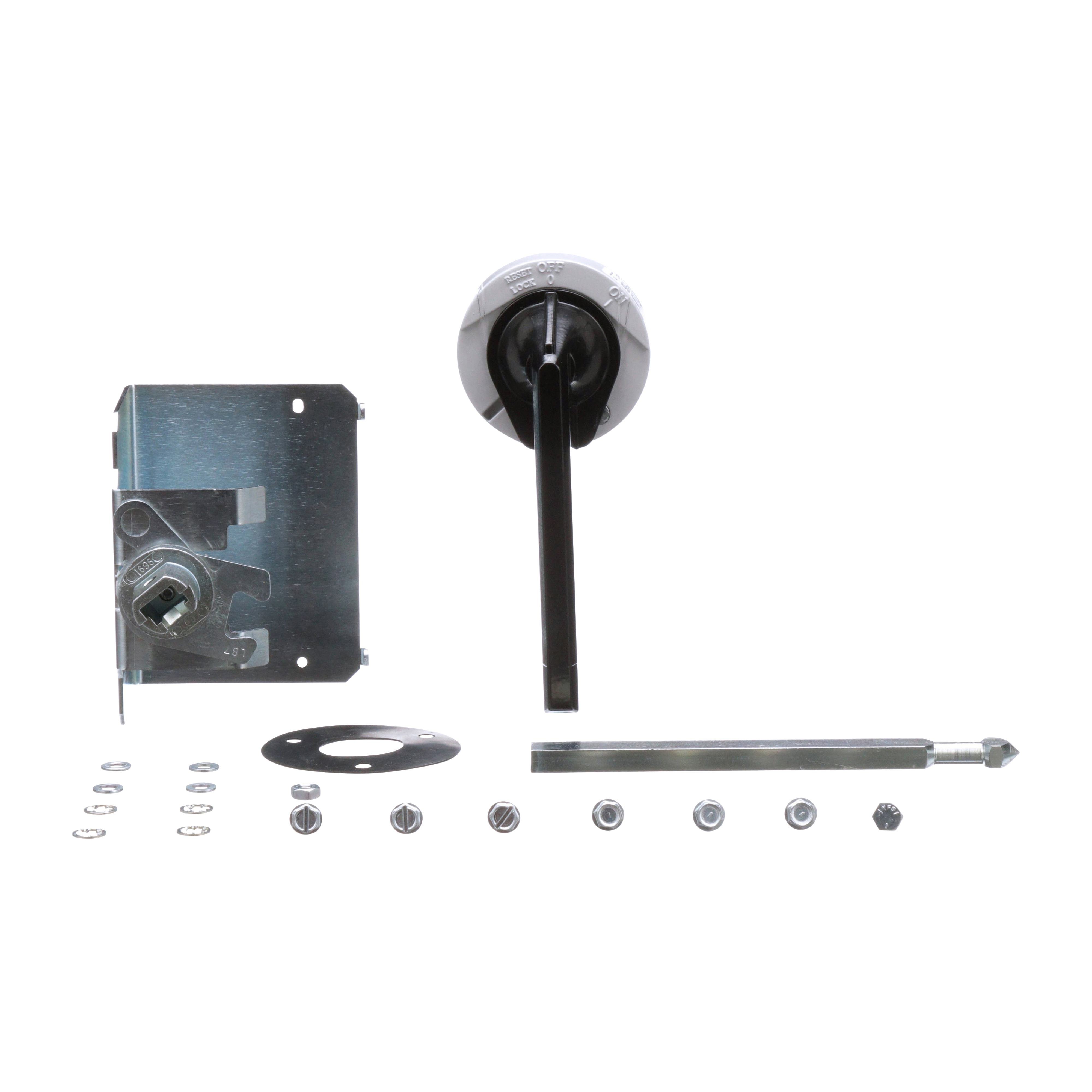 Picture of 9421LB1 - Circuit breaker accessory, PowerPacT B, handle kit, rotary, 6 inch, 125A, operating mechanism, short shaft