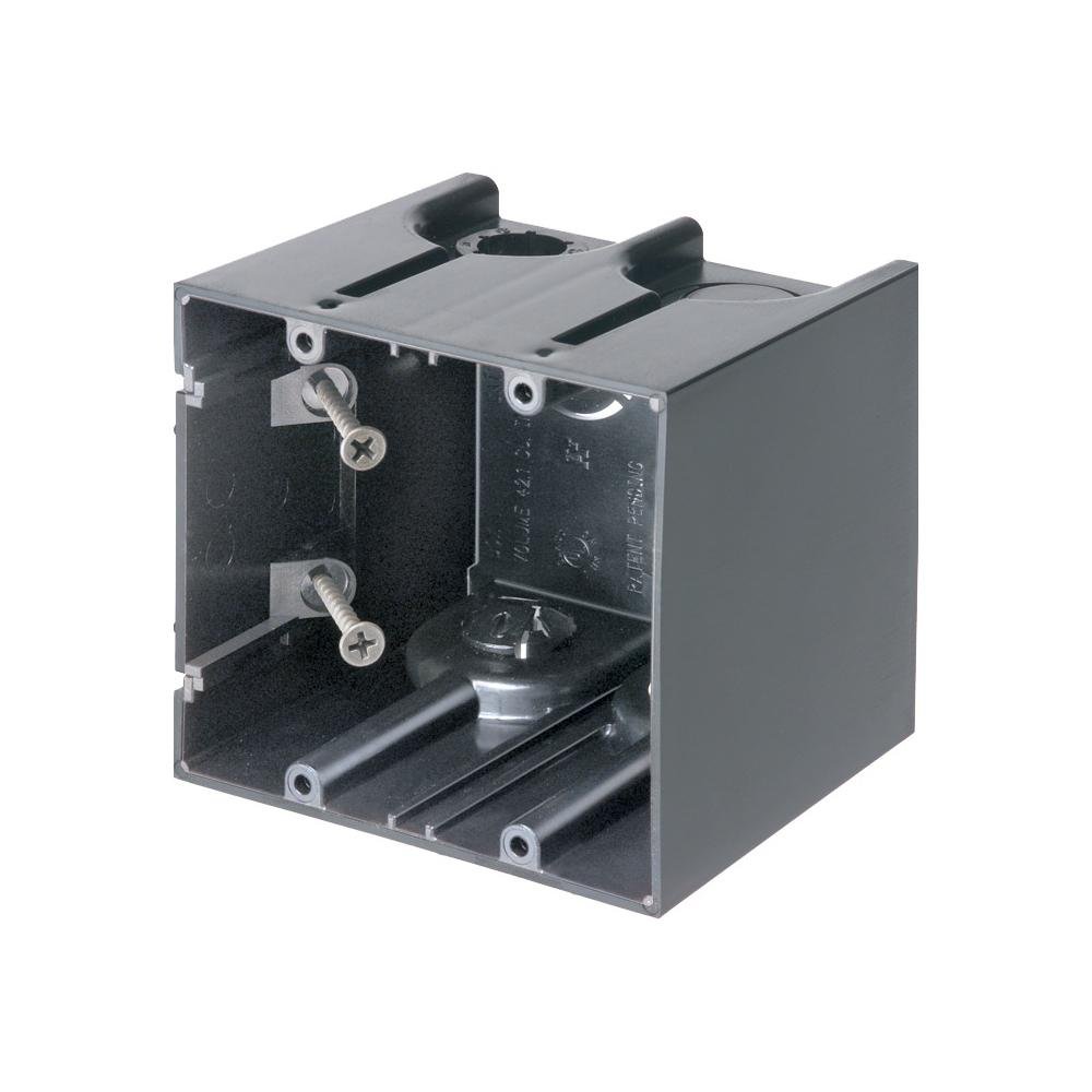 F102 - One Box Non-Metallic outlet boxes. Two Gang. Vertical. 41.3 cu.